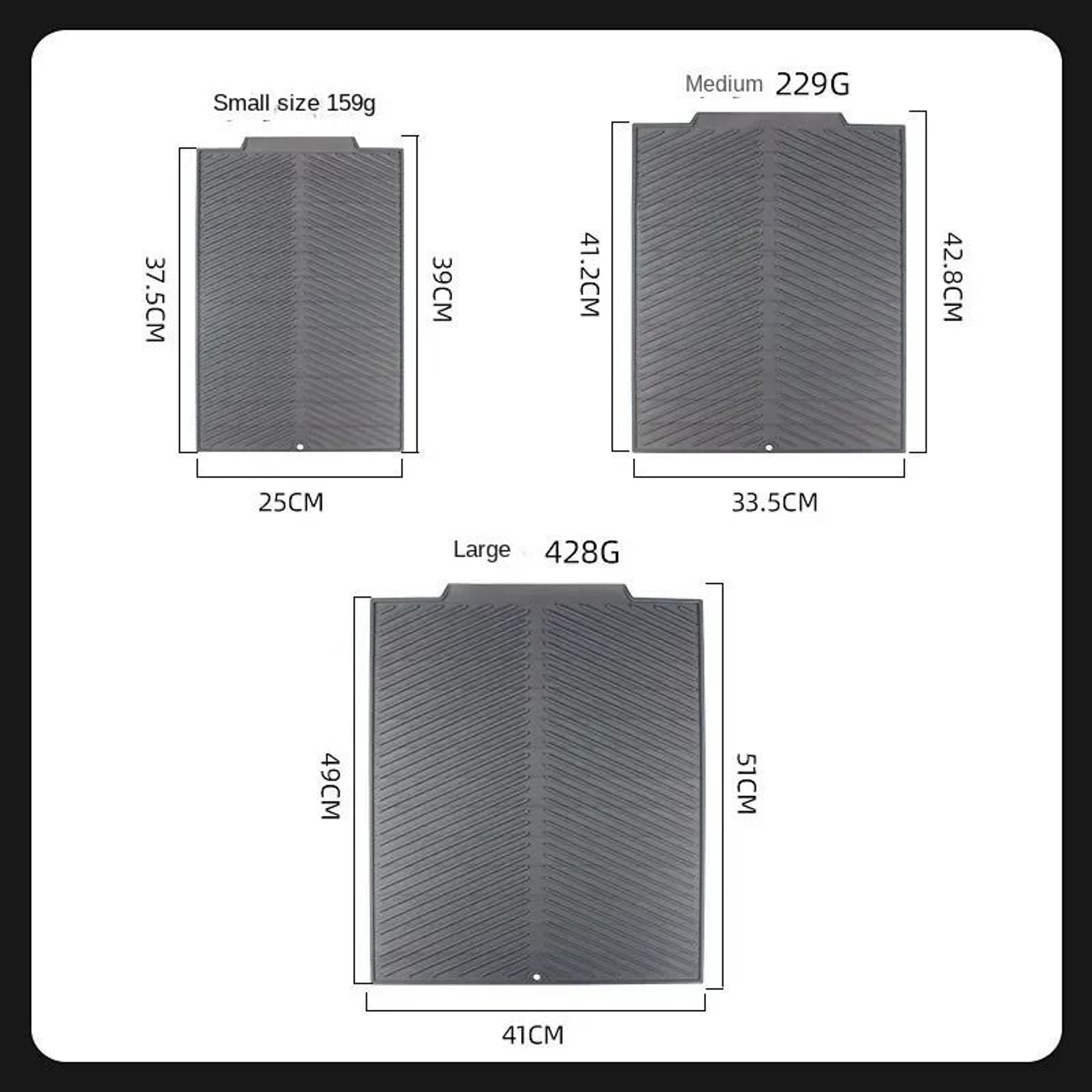 Silicone Drain Pad Drying Mat Non Slip Kitchen Mat For Pots Dishes And Tableware 6