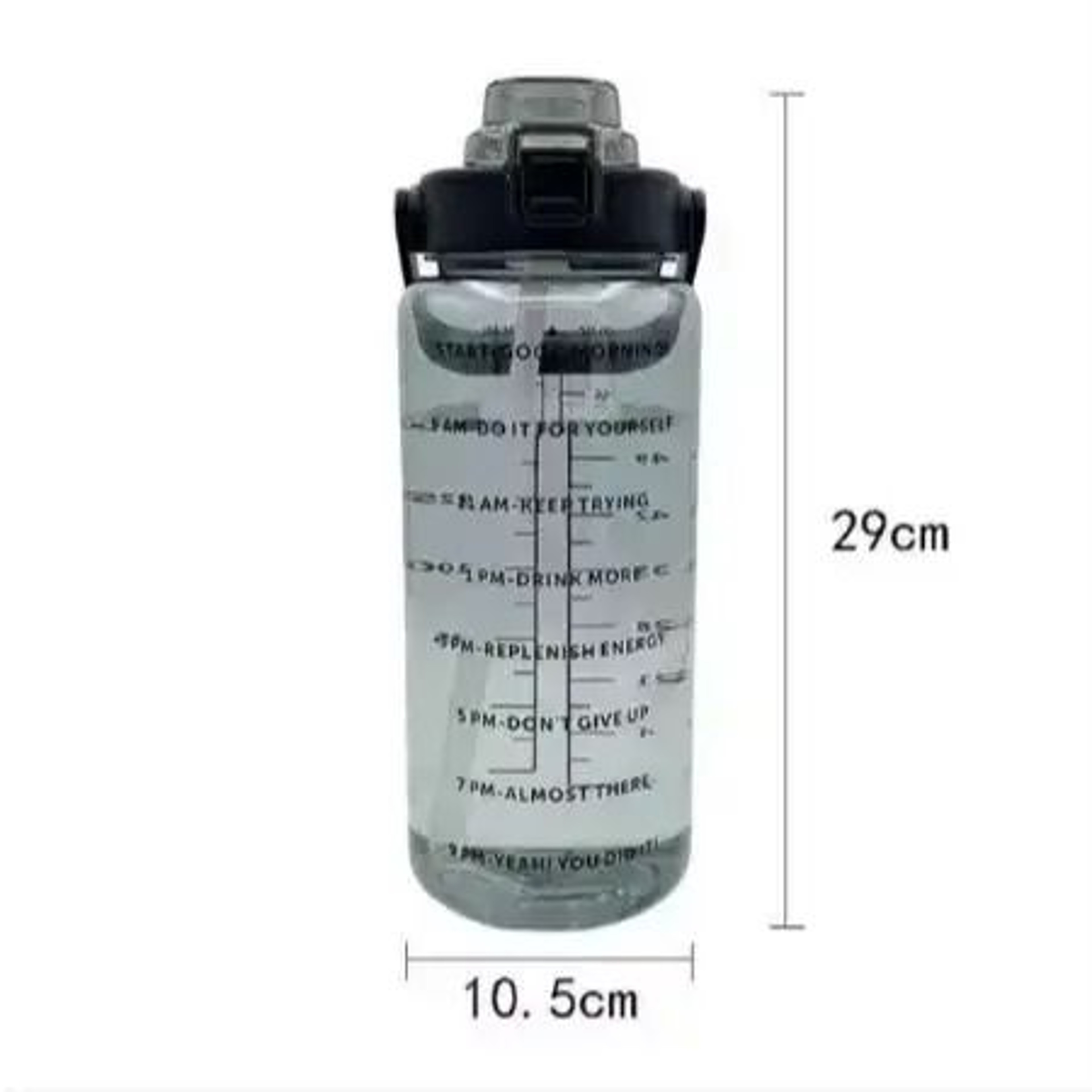 Portable Water Bottle With Straw And Time Marker Large Capacity 2 Liter Sports Drink Bottle 5