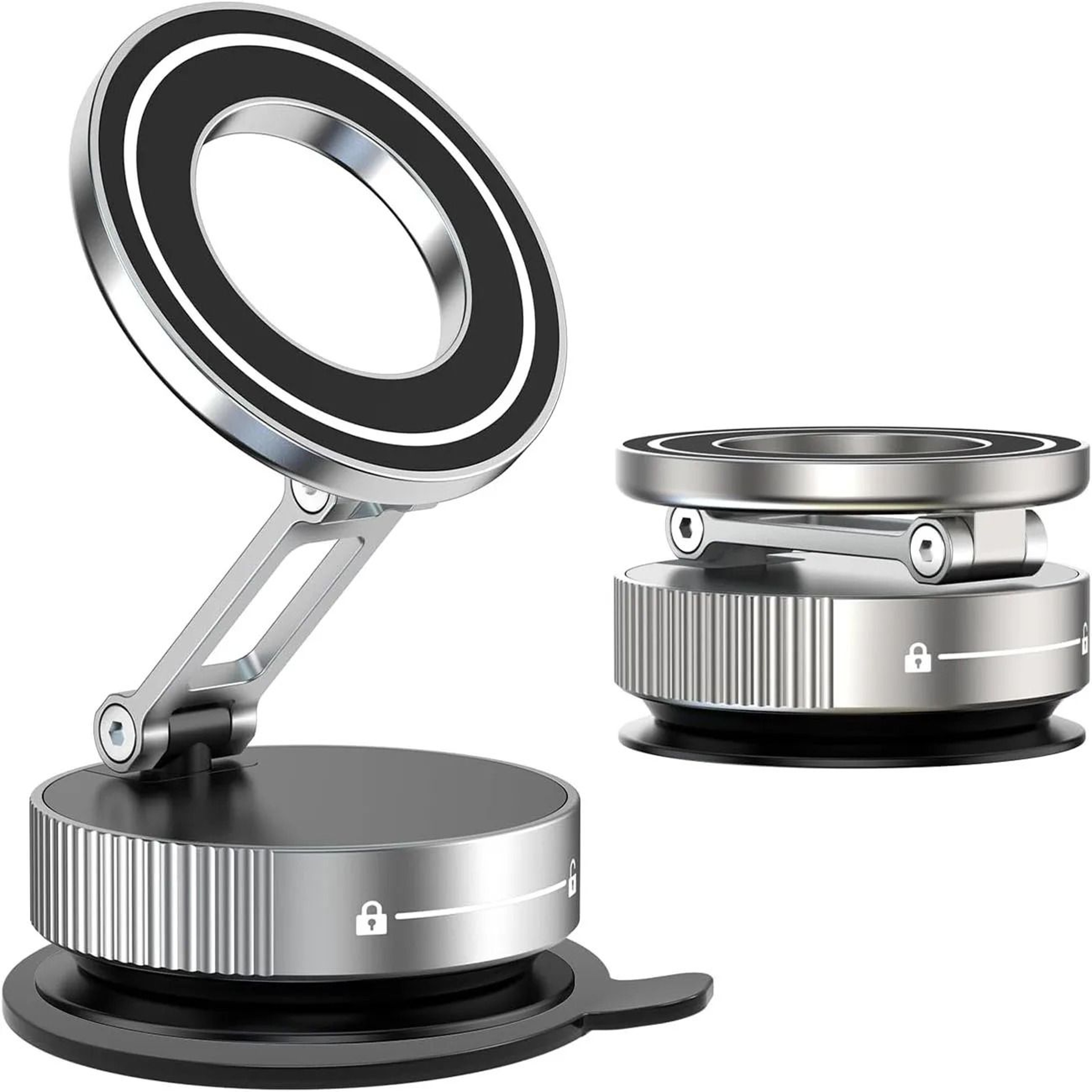 Upgraded Aluminum Alloy Vacuum Magnetic Car Phone Holder With 360 Degree Rotation And Foldable Desi 9