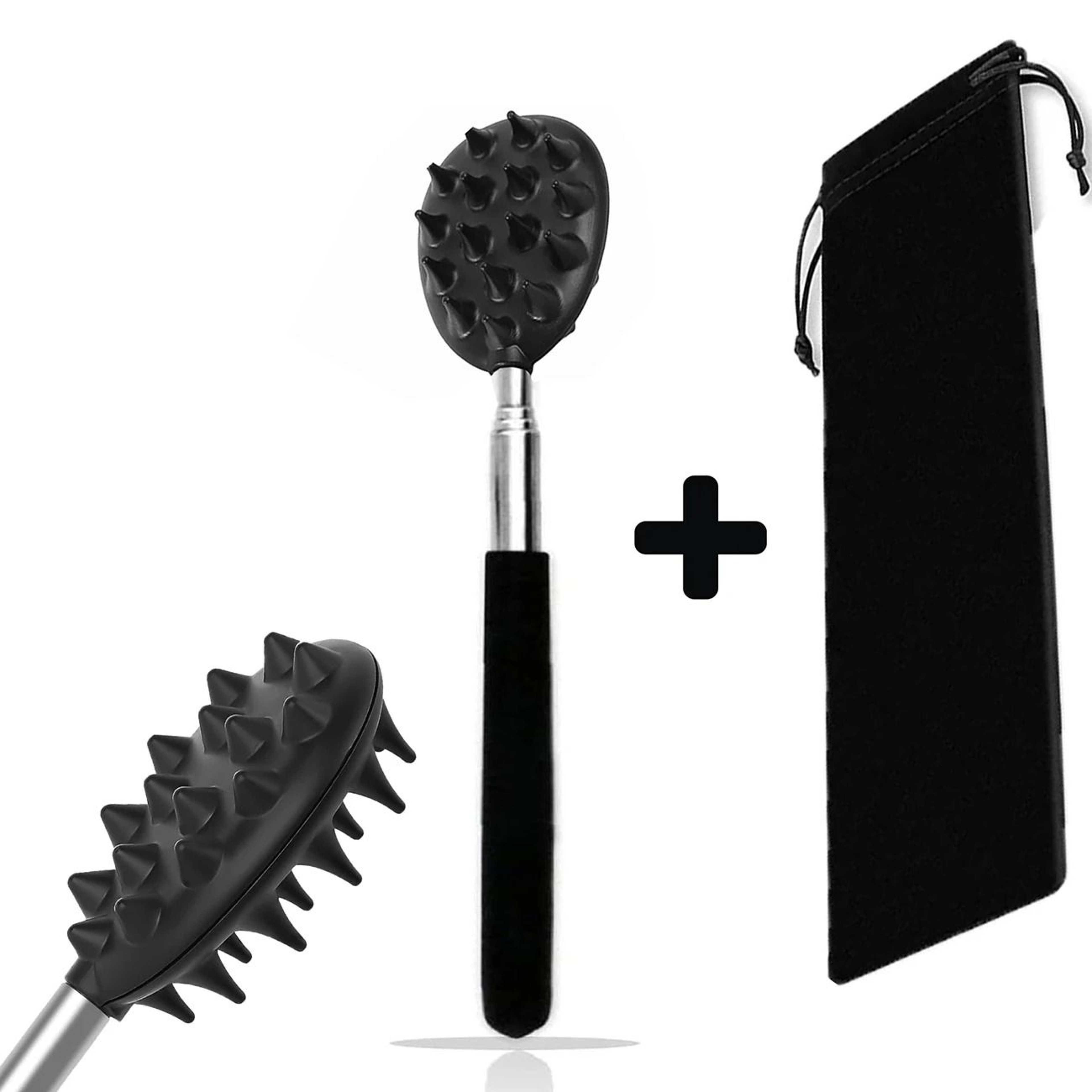 Extendable Cactus Back Scratcher With Adjustable Handle And Durable PVC Spiked Head 10