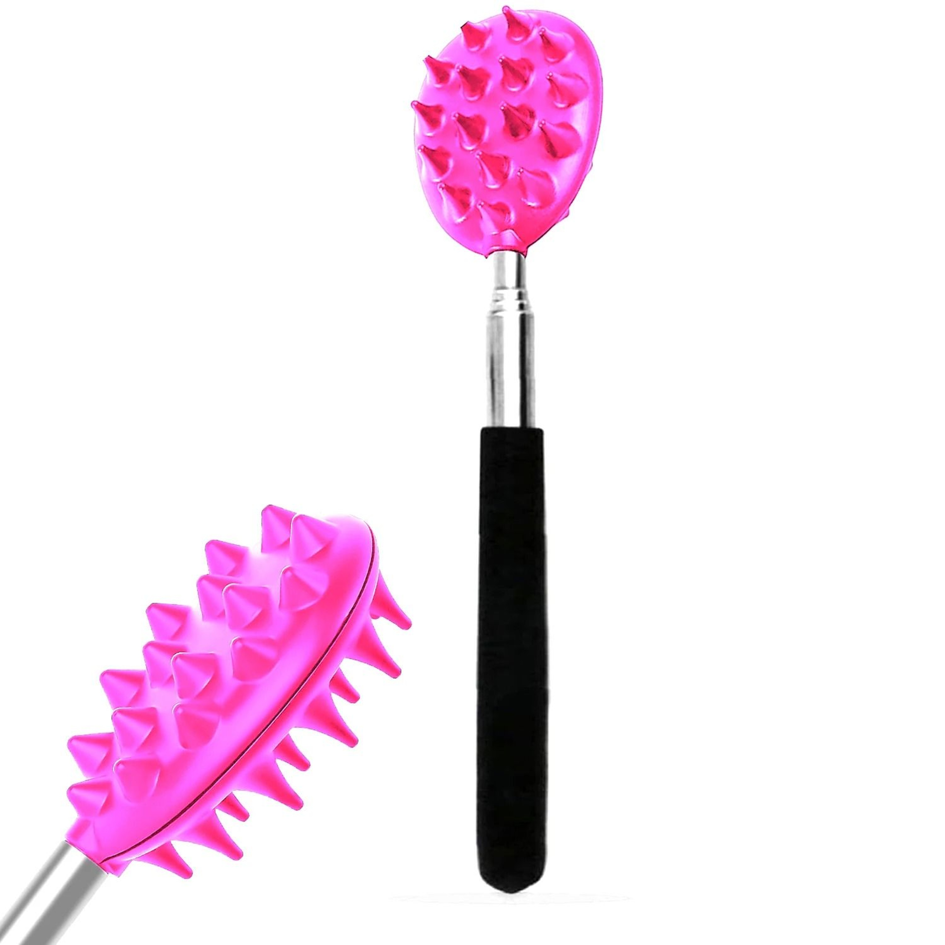 Extendable Cactus Back Scratcher With Adjustable Handle And Durable PVC Spiked Head 13