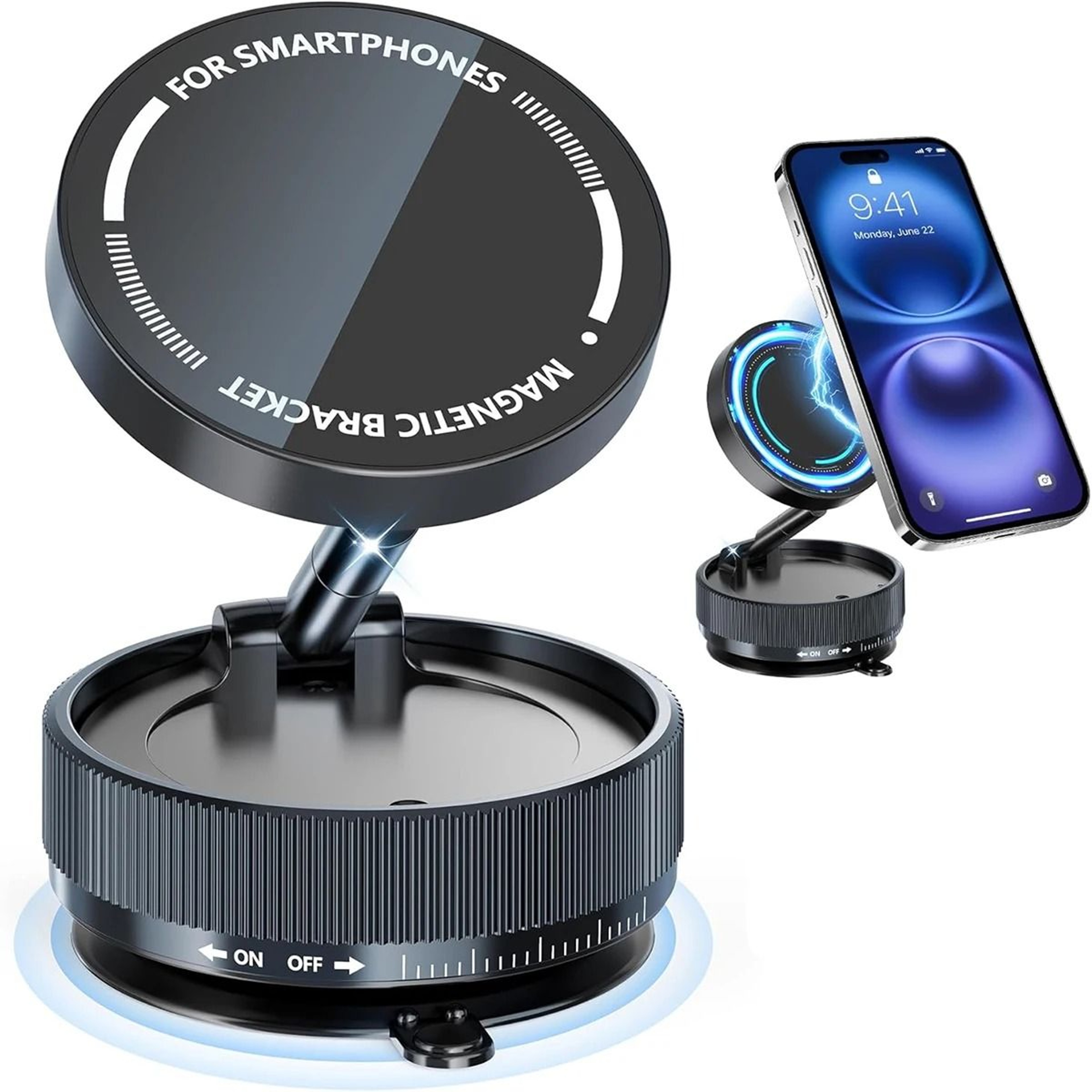 Vacuum Magnetic Phone Holder With Adjustable Foldable Magsafe Suction Design 10