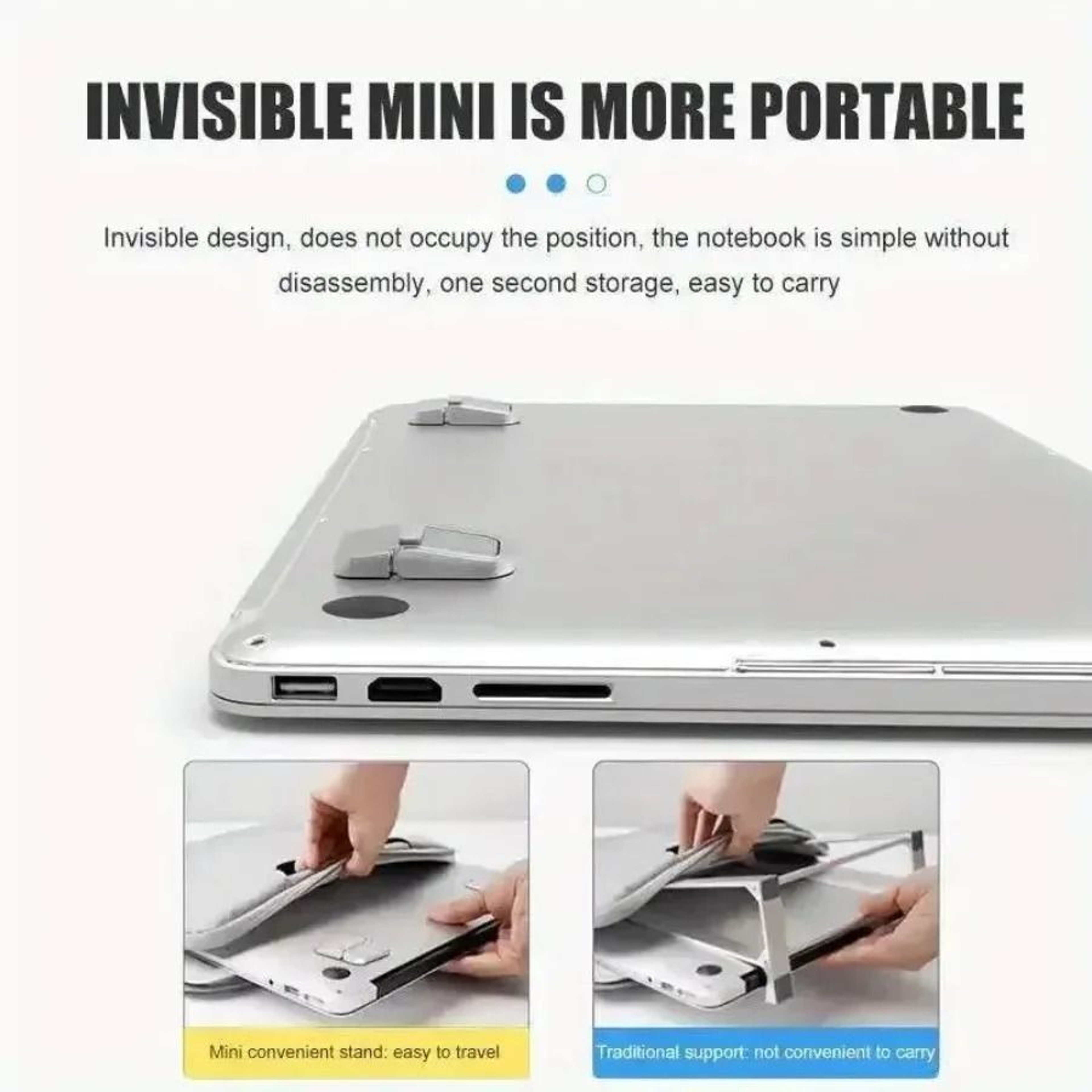 Portable Aluminum Laptop And Keyboard Riser Set For Better Typing Comfort And Improved Airflow 3