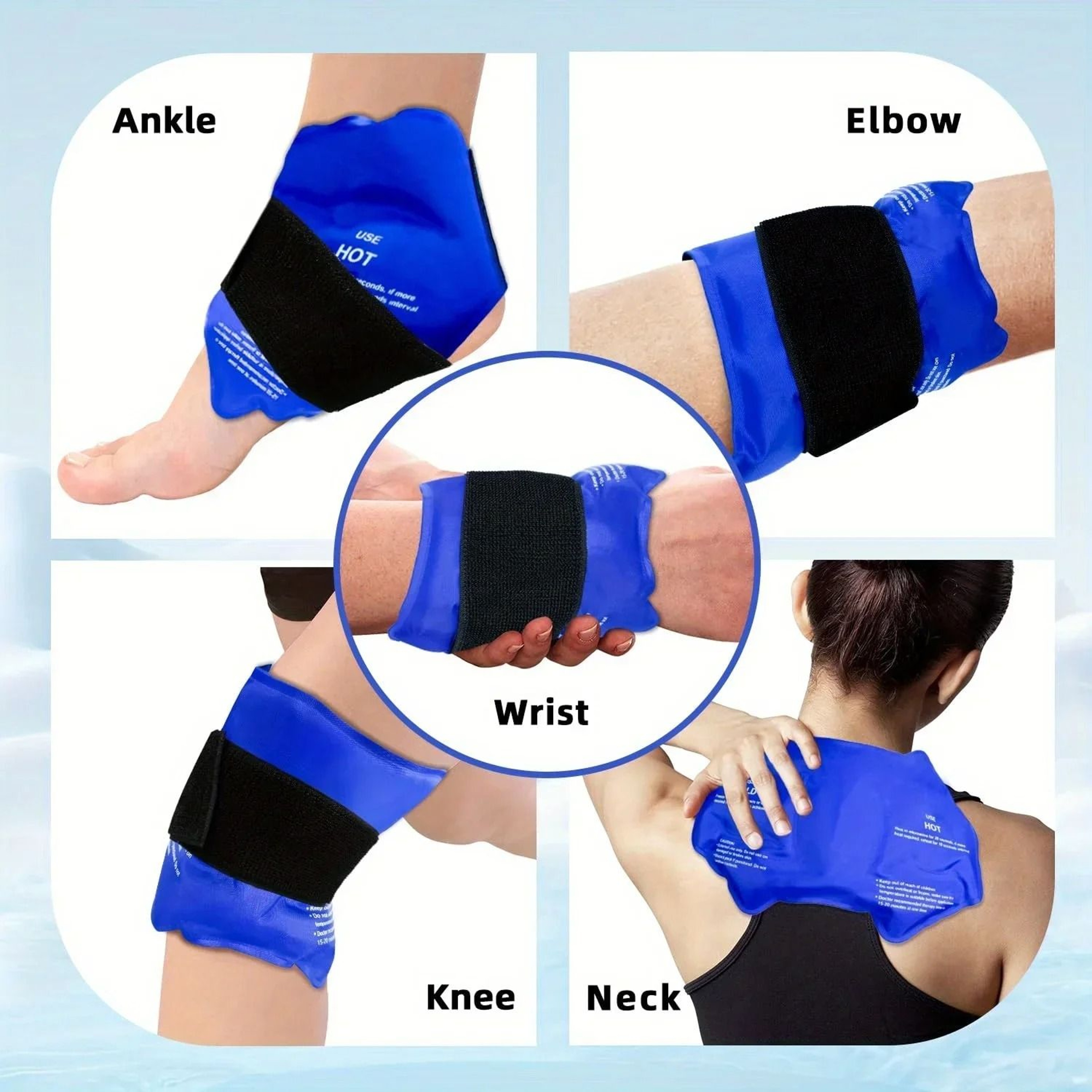 Reusable Ankle Ice Pack Wrap For Hot And Cold Therapy With Adjustable Strap For Pain Relief And Inj 4