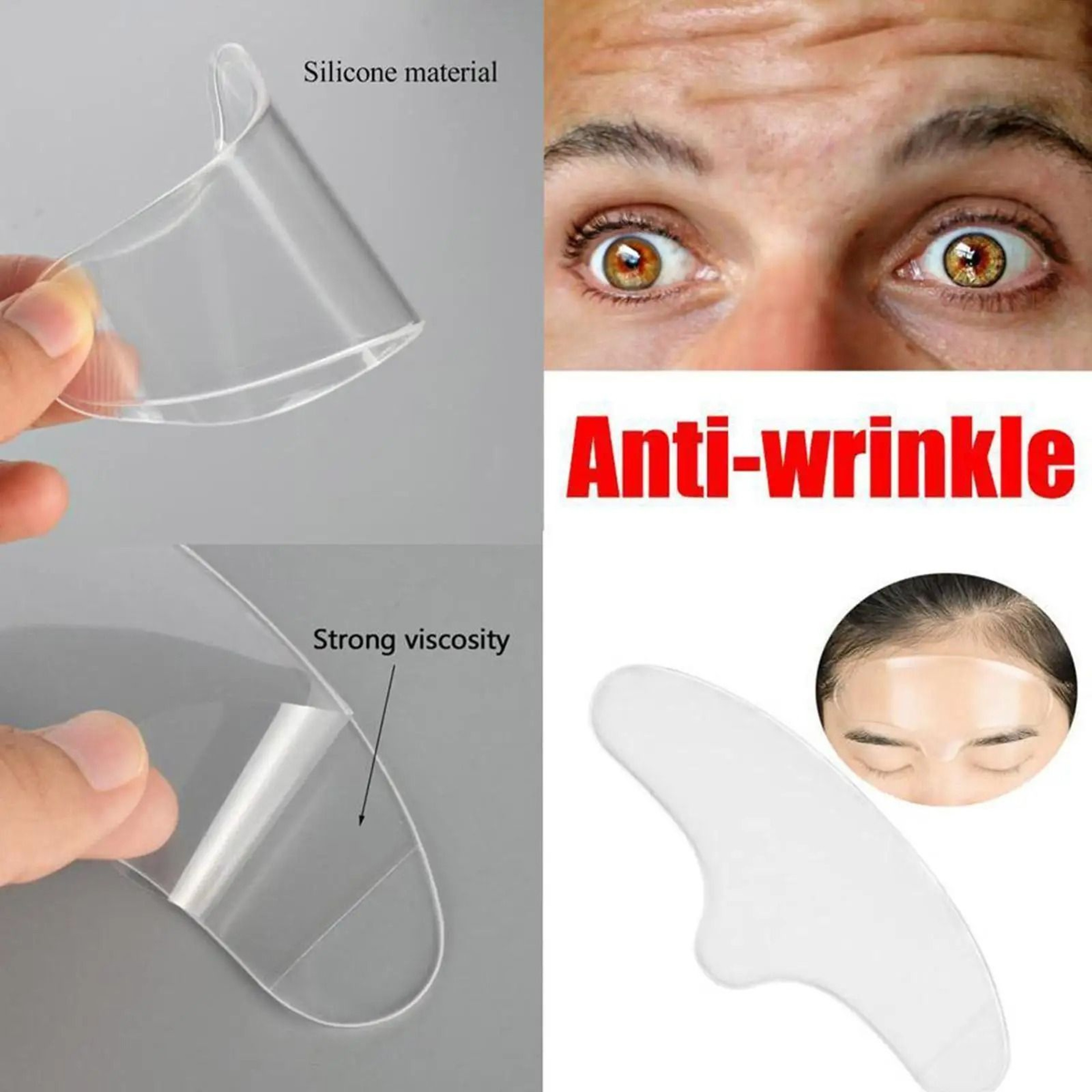 Reusable Silicone Wrinkle Patches For Forehead Eyes And Neck Anti Aging Skin Smoothing Pads 3