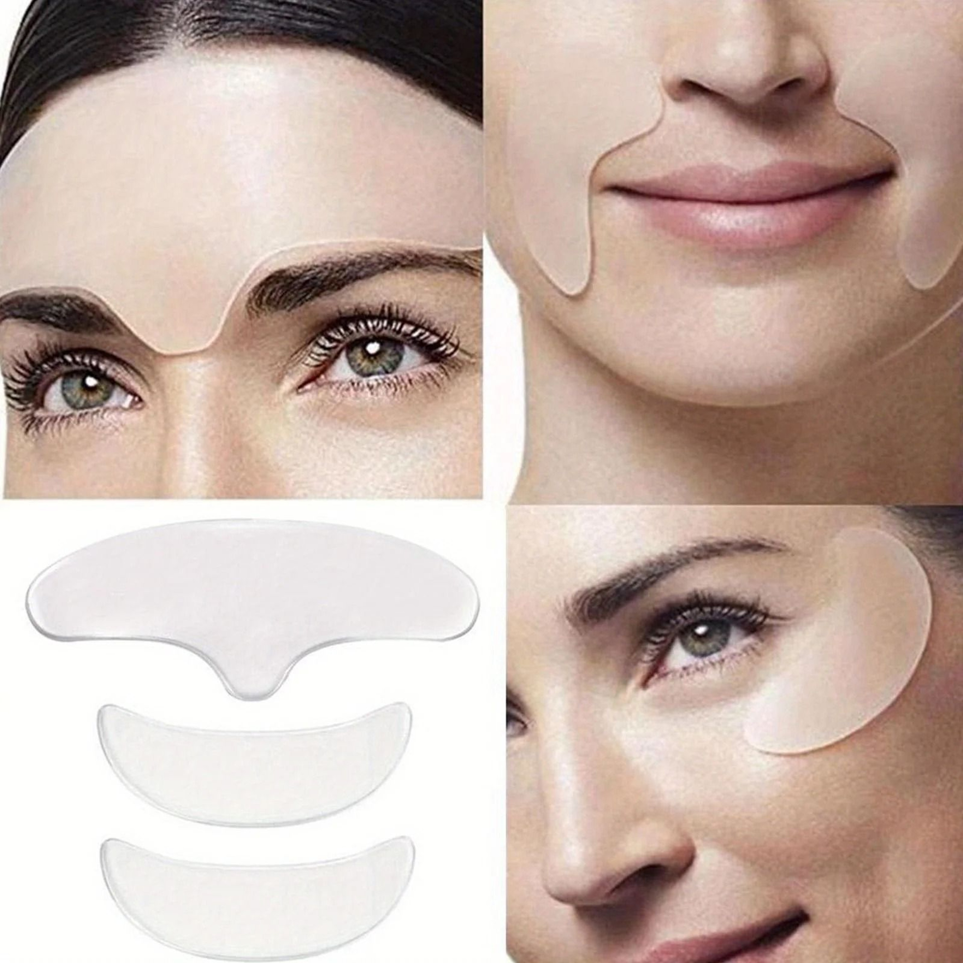 Reusable Silicone Wrinkle Patches For Forehead Eyes And Neck Anti Aging Skin Smoothing Pads 8