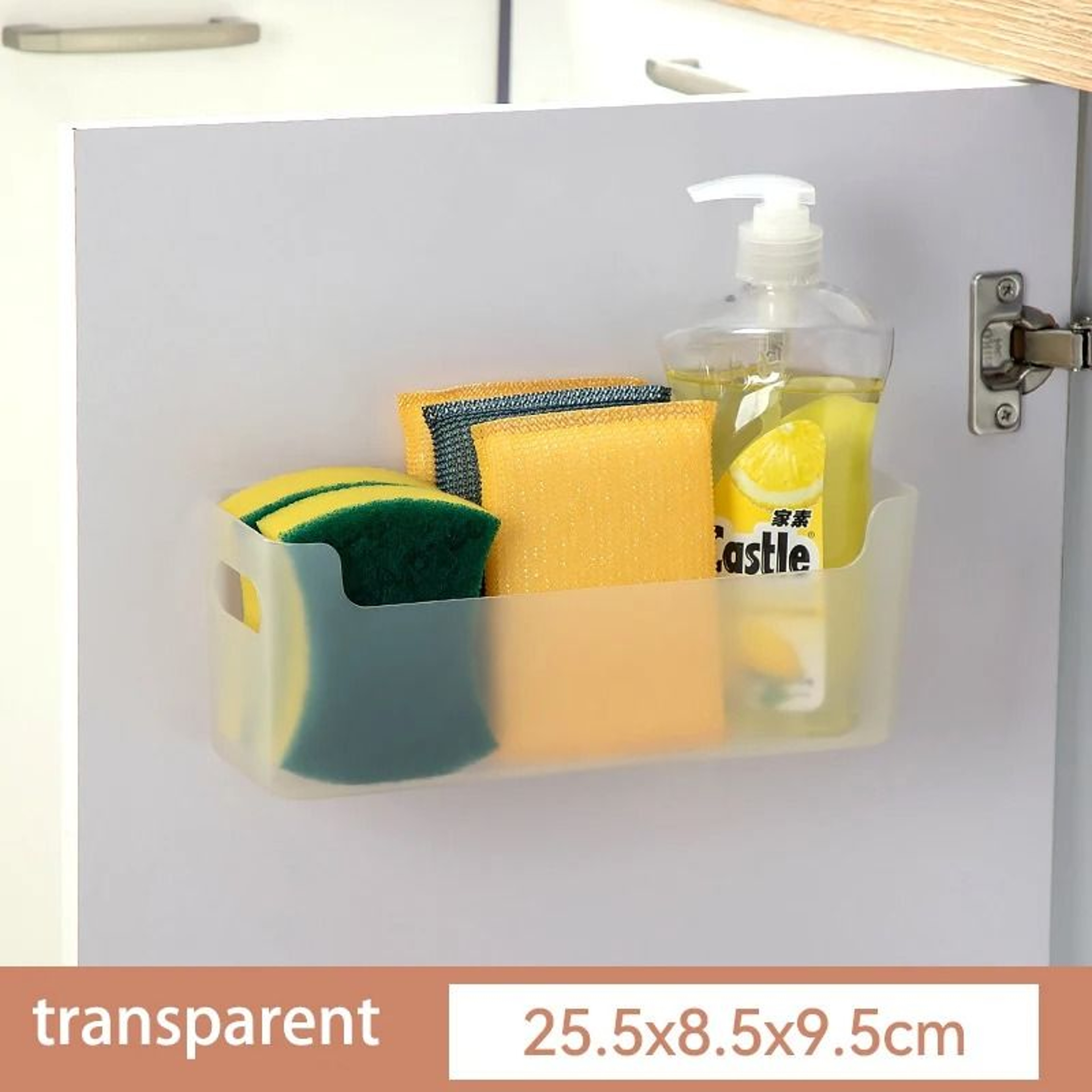 Non Perforated Cabinet Door Storage Rack For Kitchen Organization 6