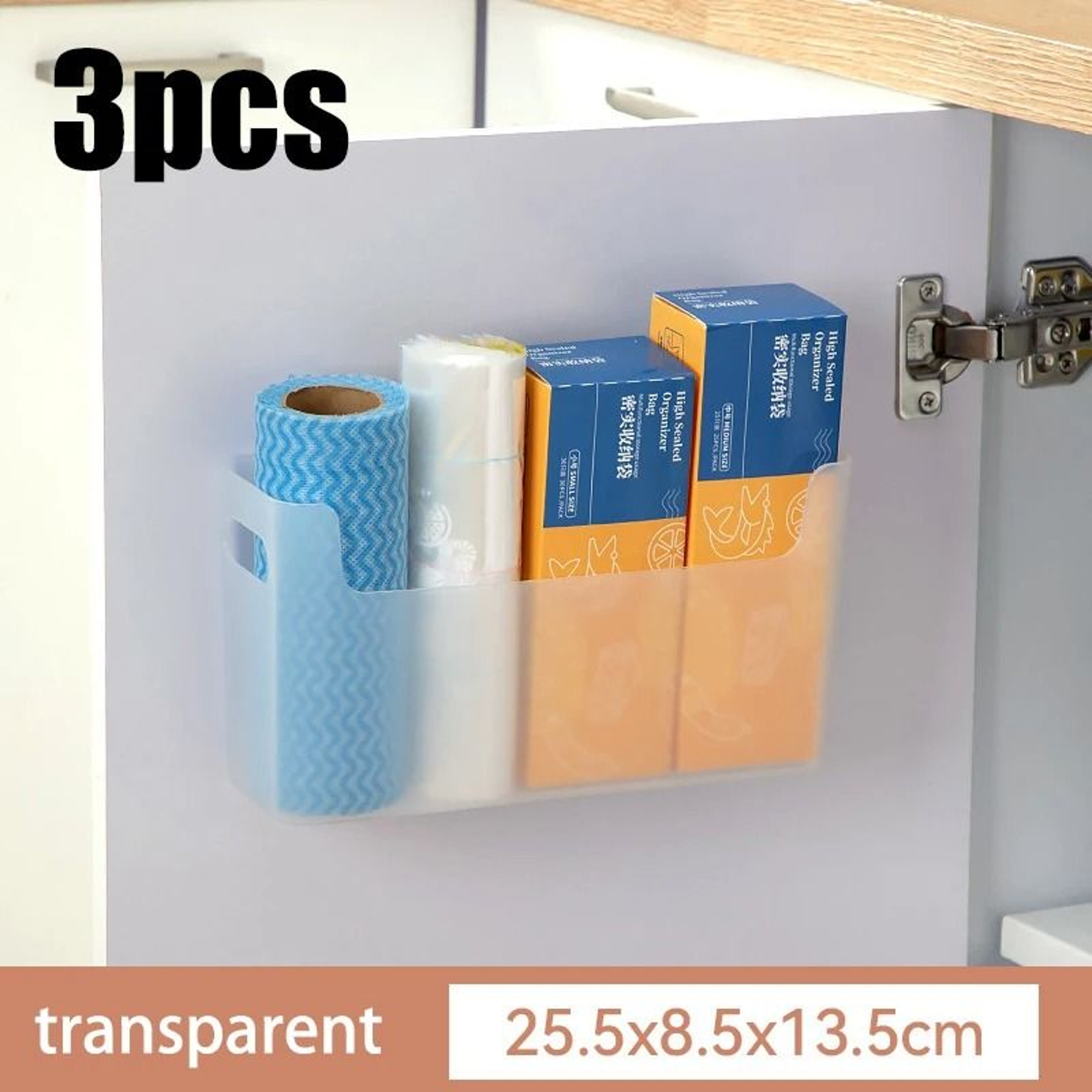 Non Perforated Cabinet Door Storage Rack For Kitchen Organization 17