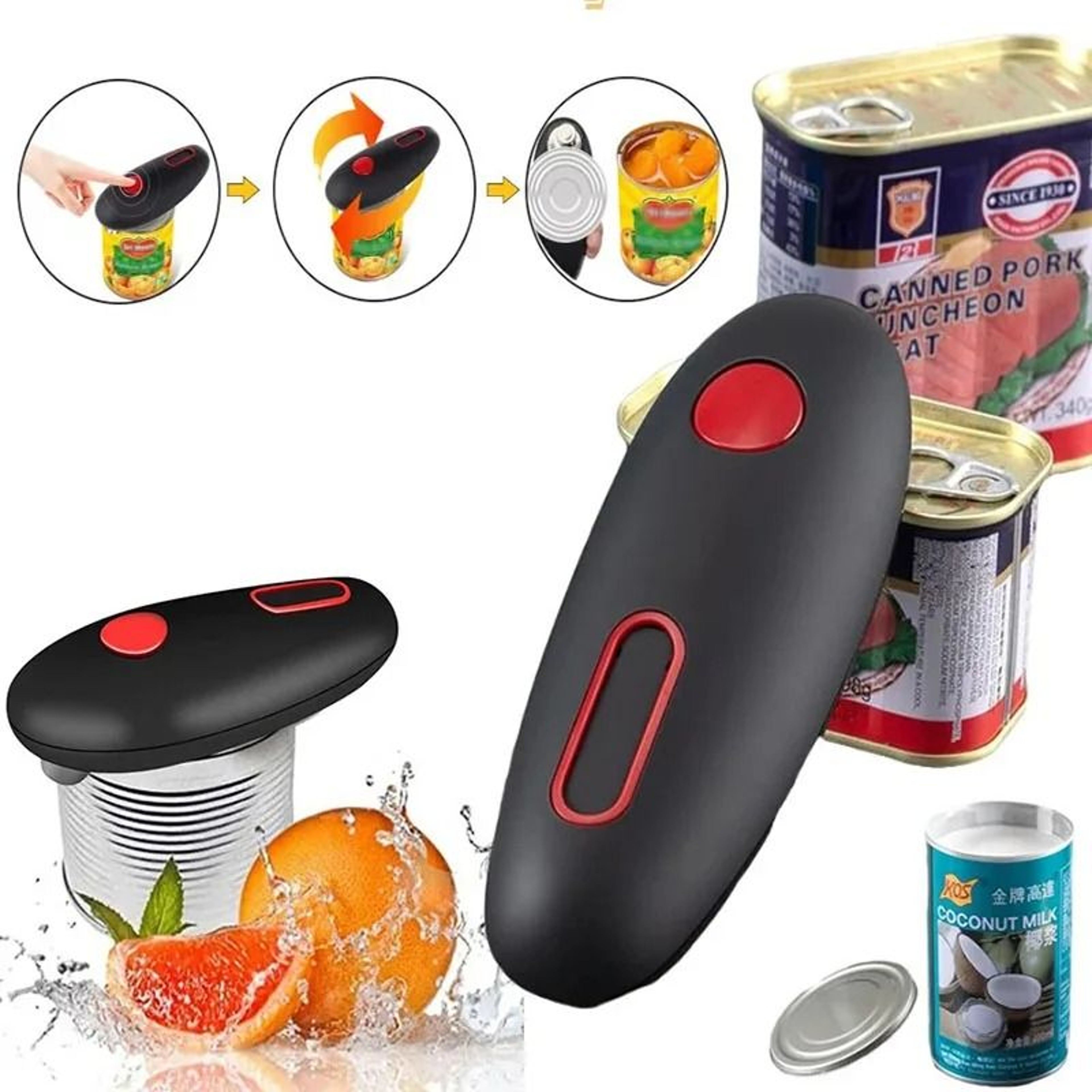 Automatic Electric Can Opener Portable One Touch Jar And Bottle Opener 1