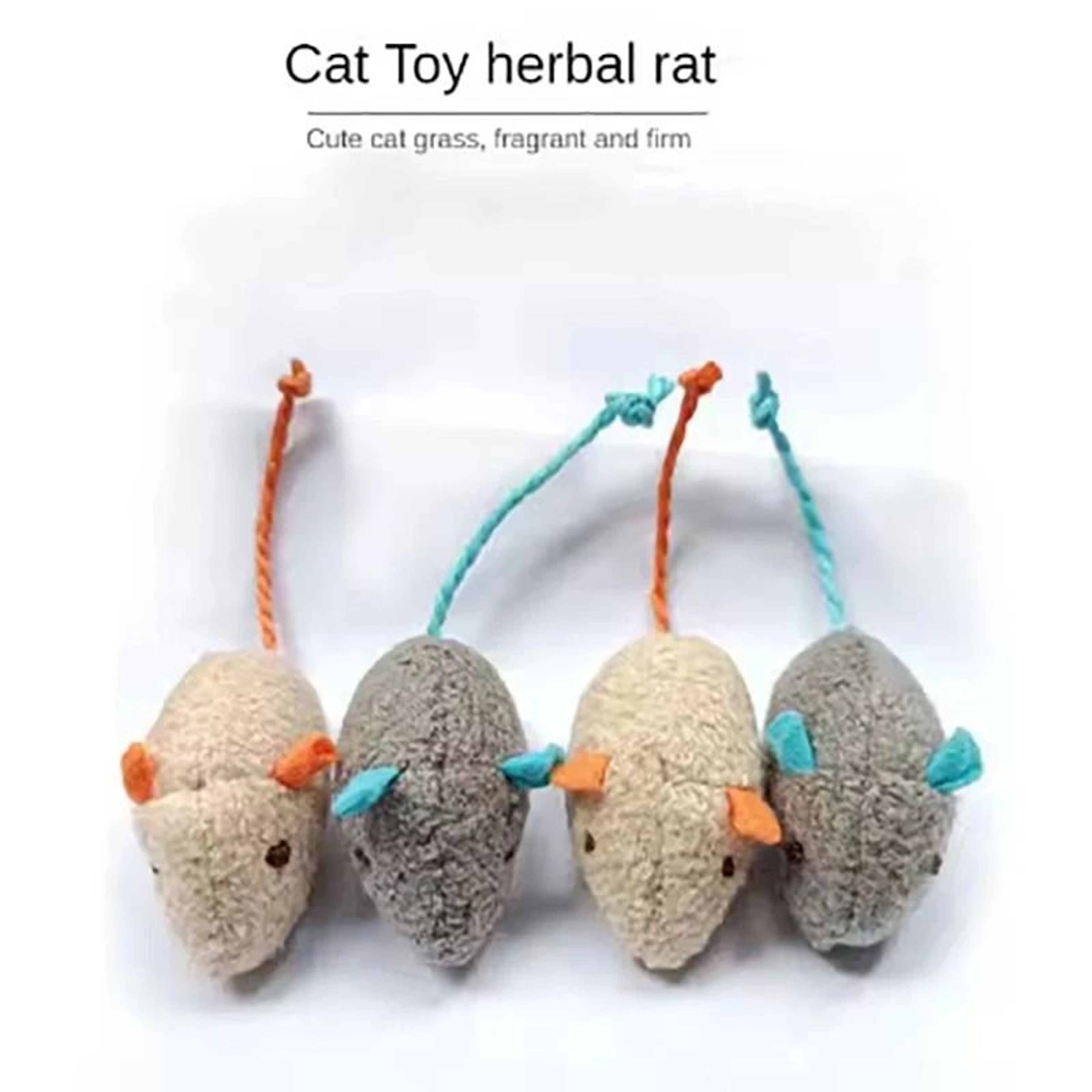 Simulated Plush Mouse Cat Toy Set Durable Scratch Resistant Cat Play Toy 2