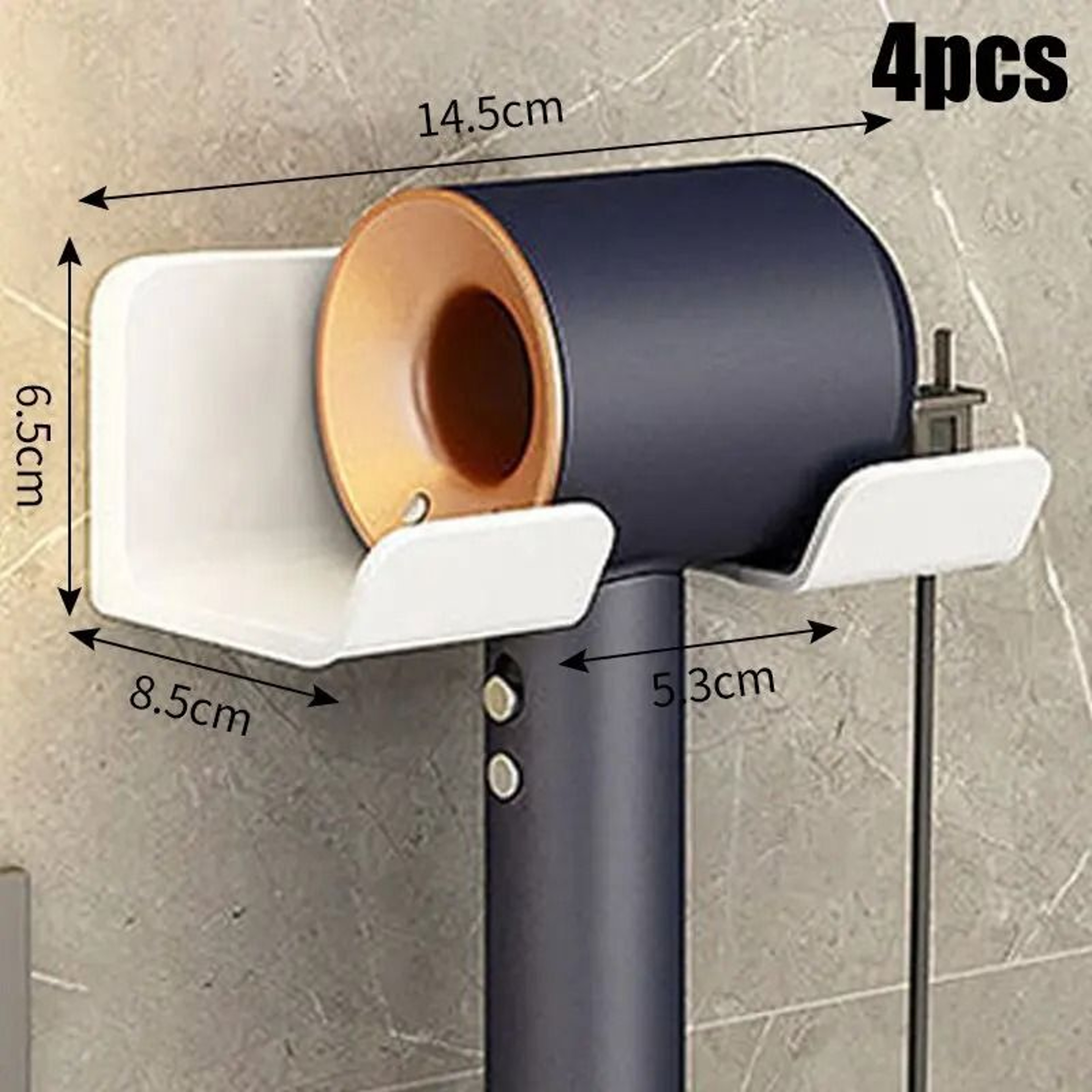 Bathroom Hair Dryer Storage Rack Wall Mounted Non Perforated Multifunctional Organizer 21