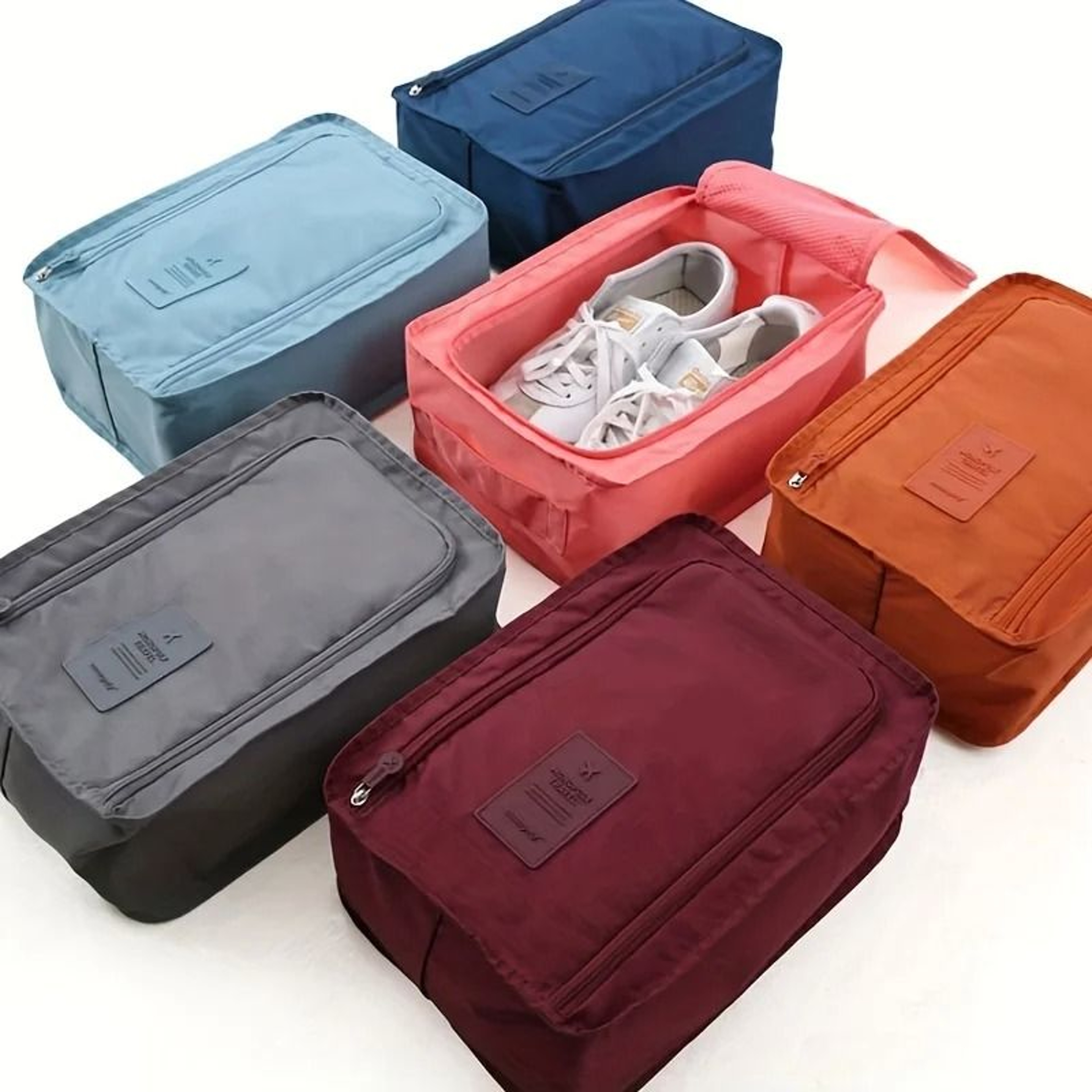 Portable Folding Travel Shoe Bag With Waterproof Nylon Mesh For Beach And Storage Use 0