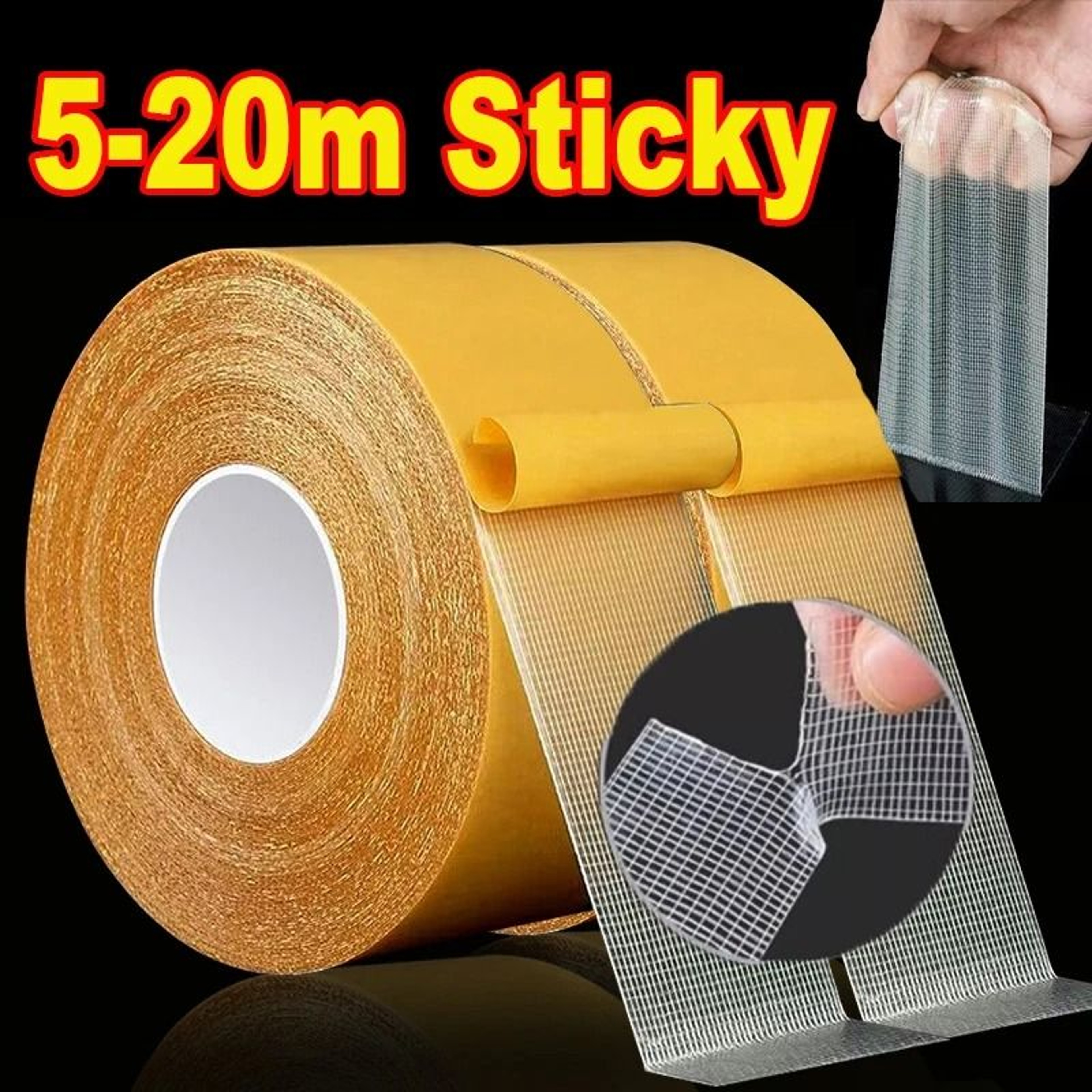 Extra Strong Double Sided Adhesive Carpet Tape Heavy Duty Transparent Fixing Tape 0