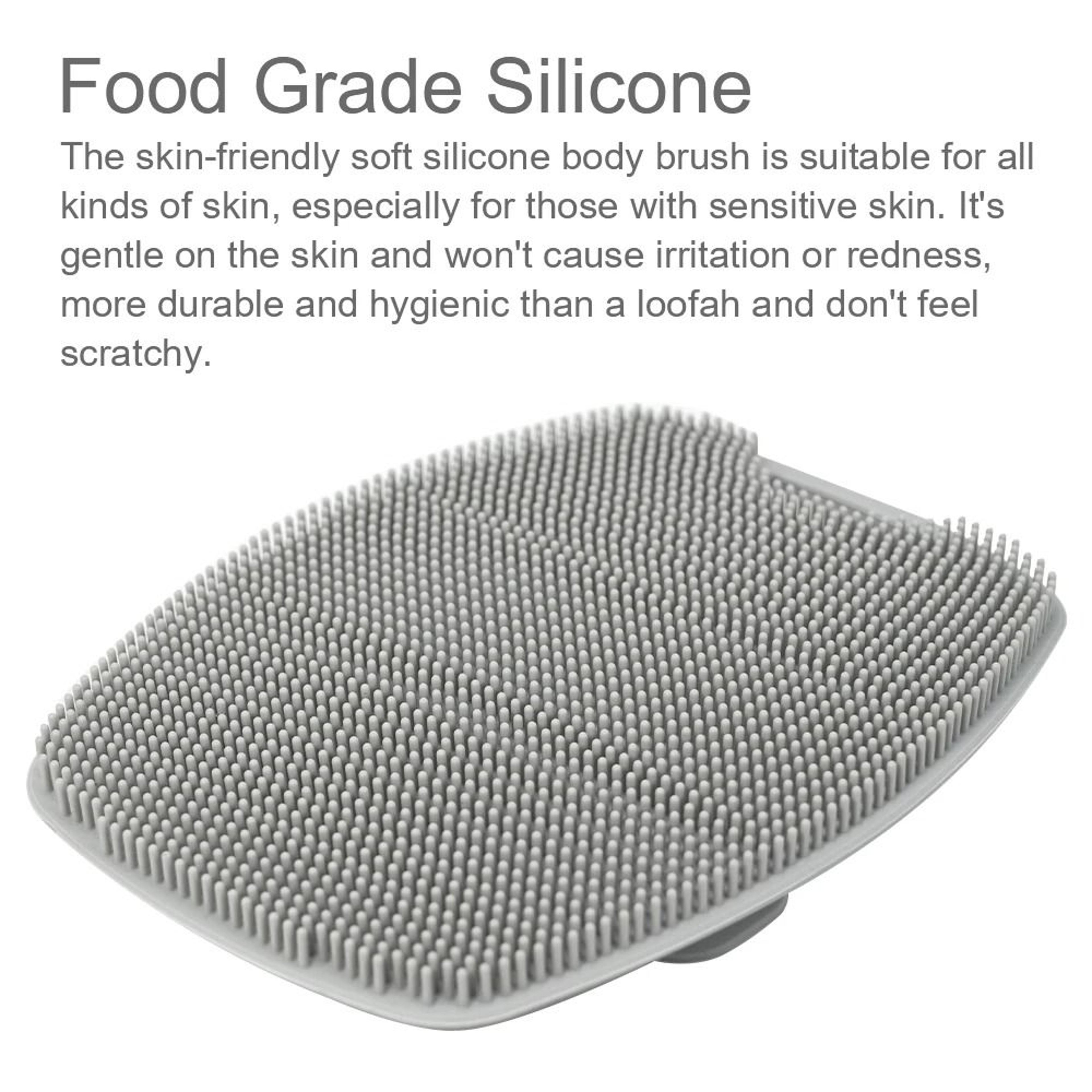 Exfoliating Silicone Body Scrubber With No Slip Handle For Deep Cleaning And Massage 1
