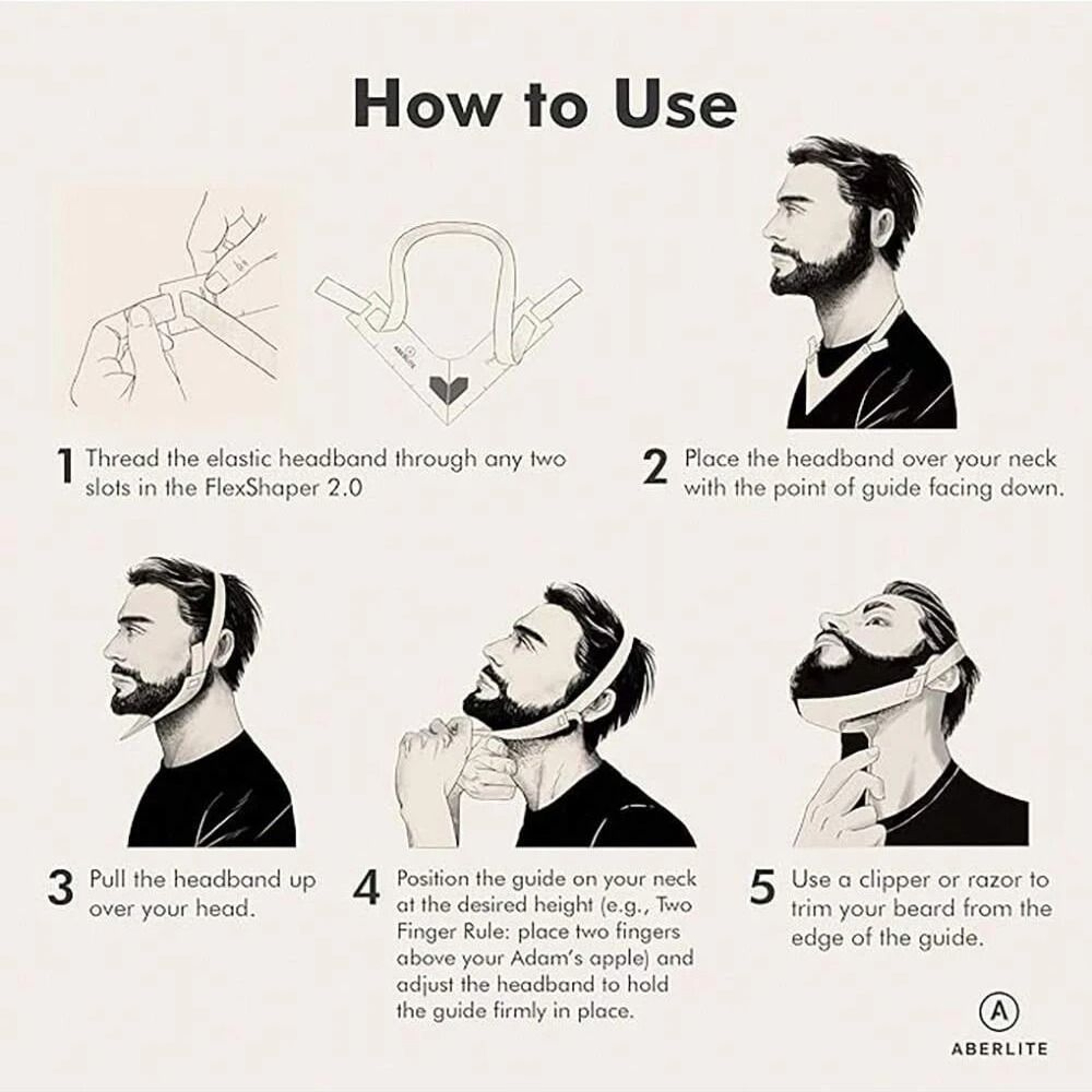 Neckline Shaving Template Beard Shaper Grooming Guide For Men 2