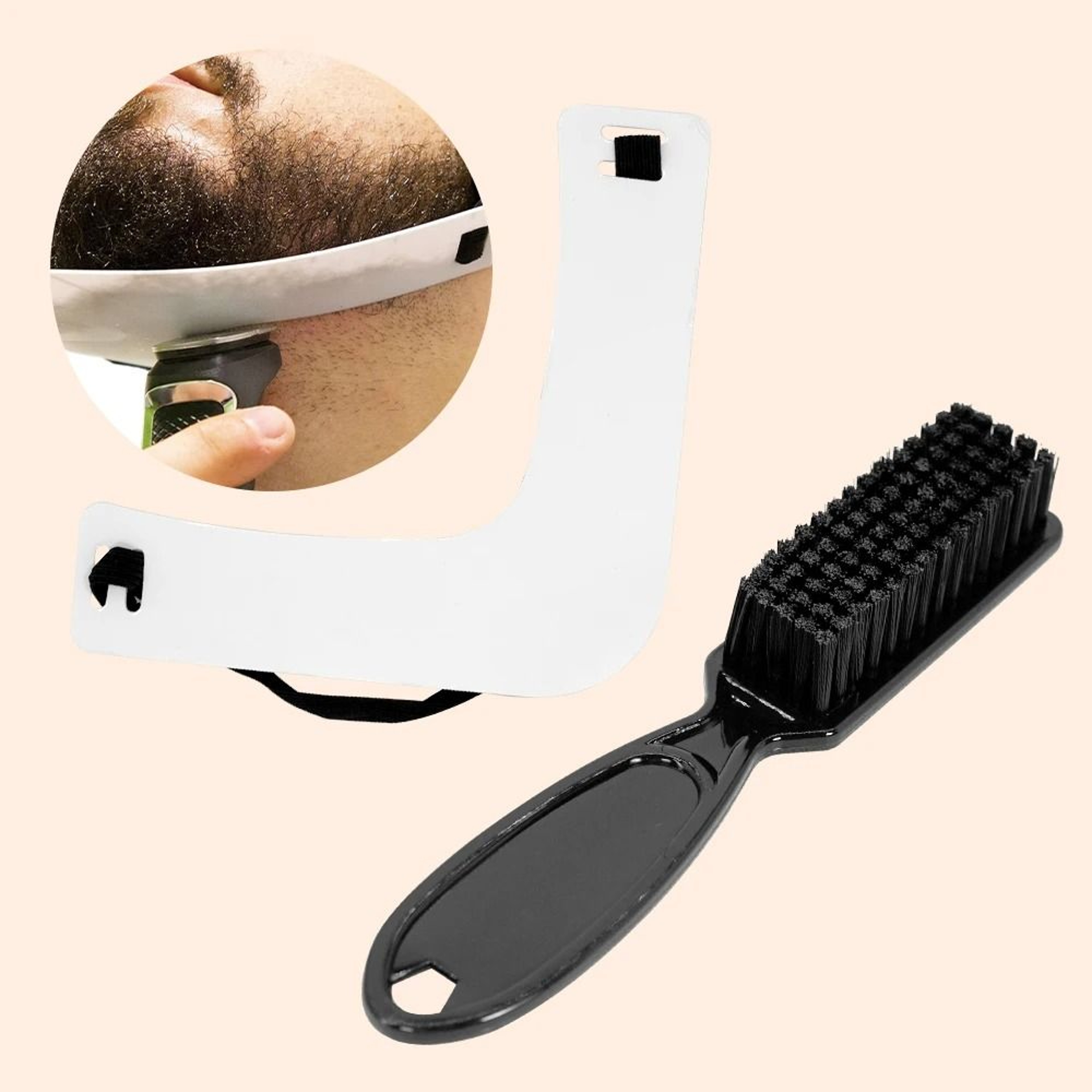 Black Small Beard Styling Brush Professional Shave Beard Brush 9