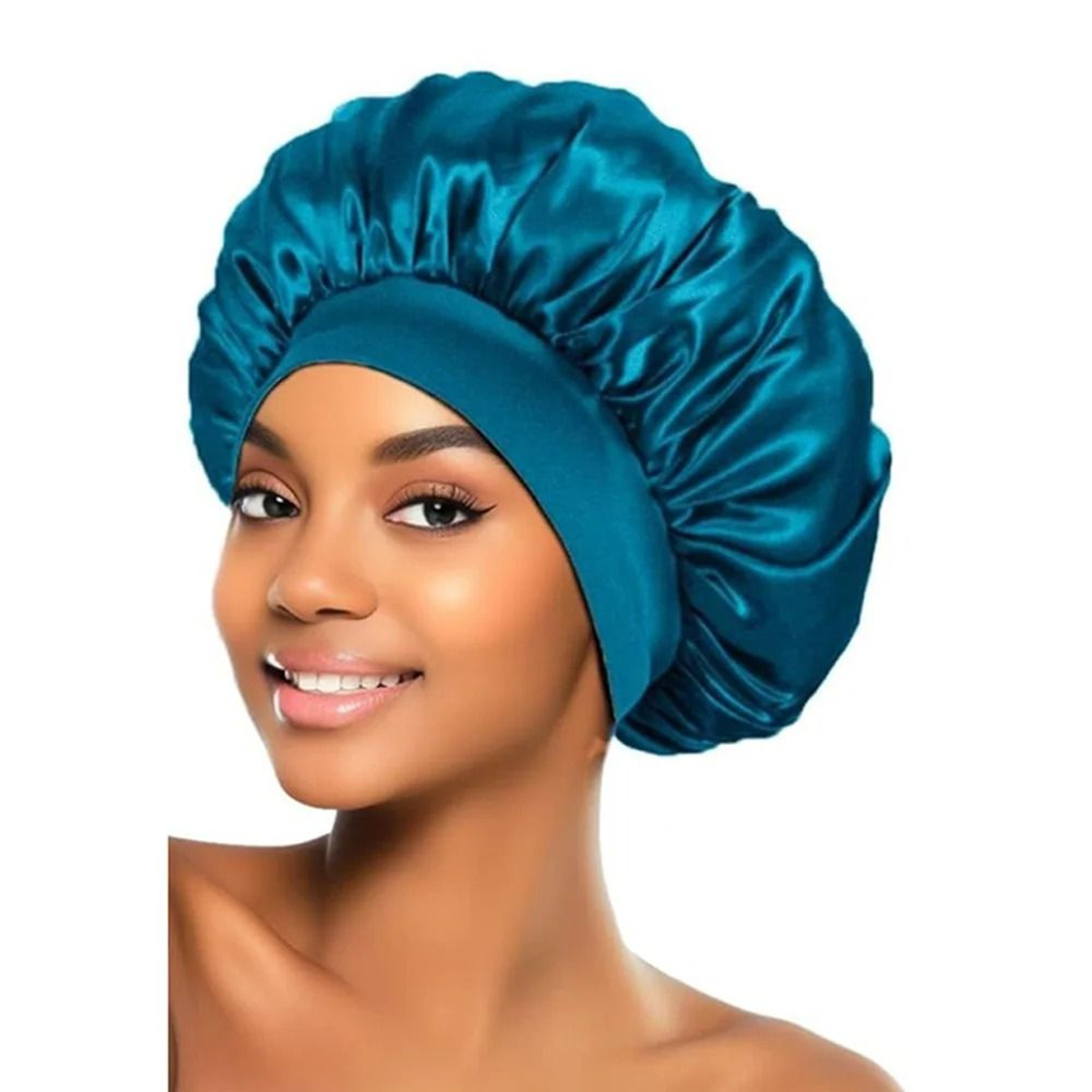 Satin Night Hair Cap For Women Sleep Care Bonnet Soft Sleeping Hat Unisex Nightcap 8