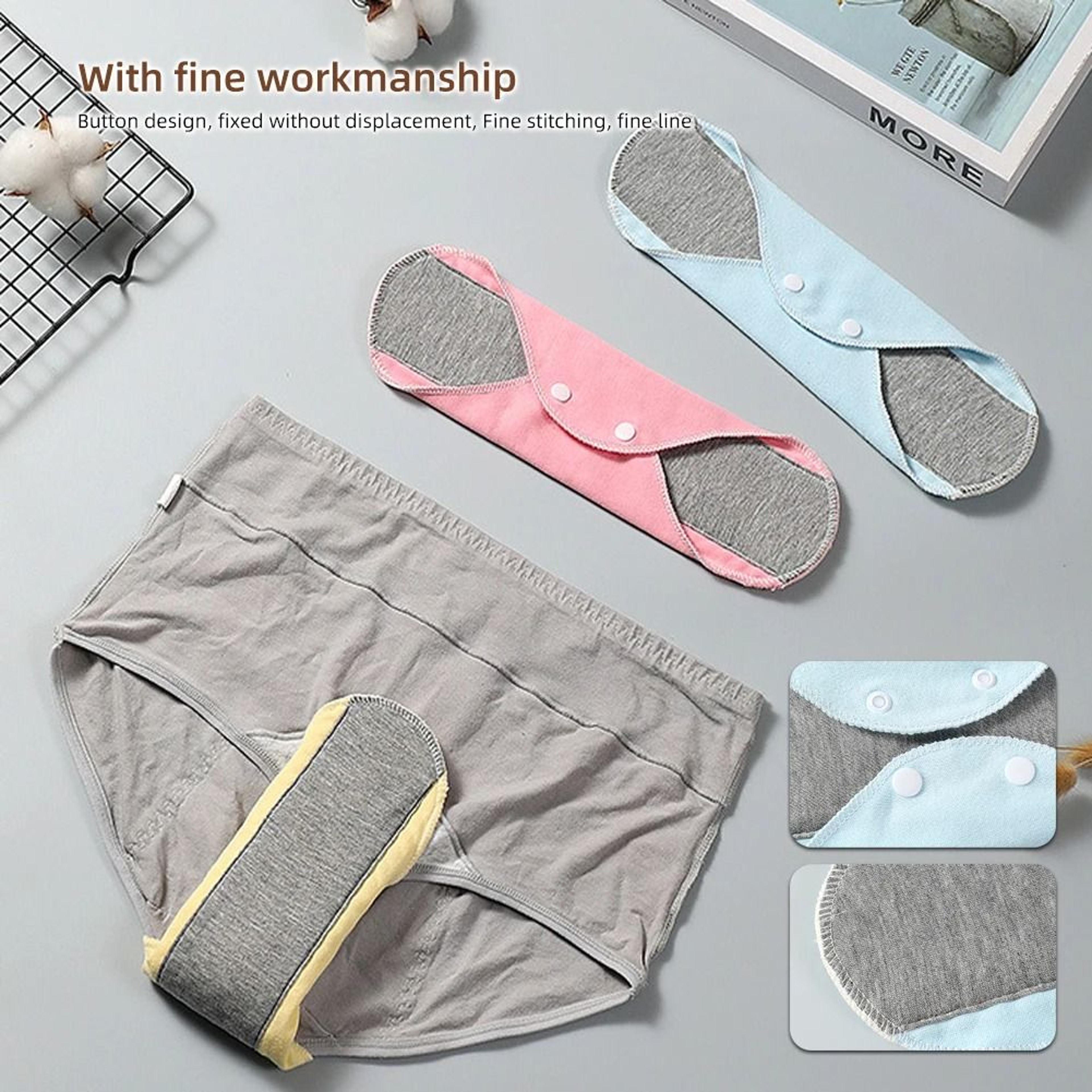 Reusable Organic Graphene Menstrual Pad With Leakproof Washable Design 1