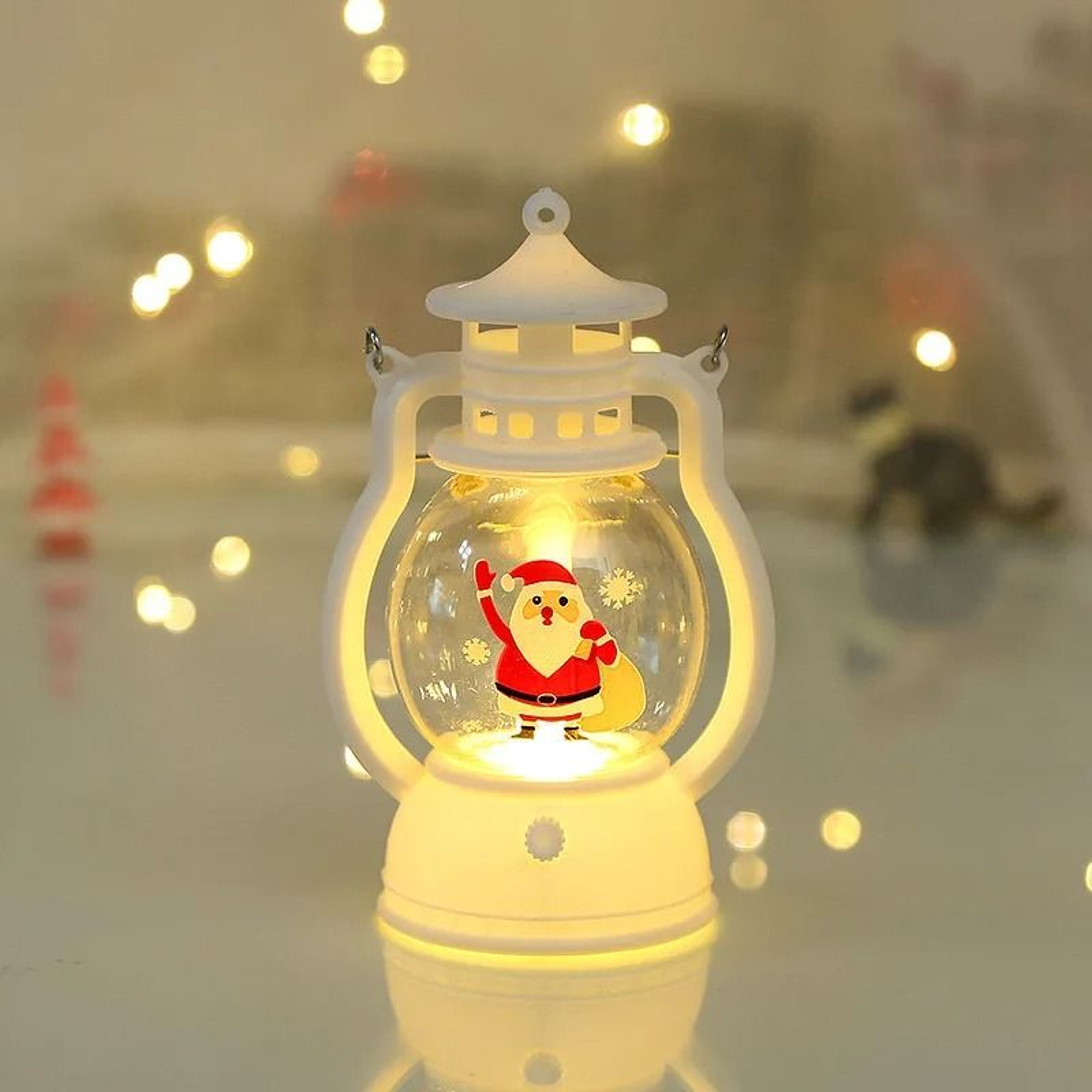 Portable LED Christmas Lantern With Santa Claus Design For Festive Holiday Decor 8