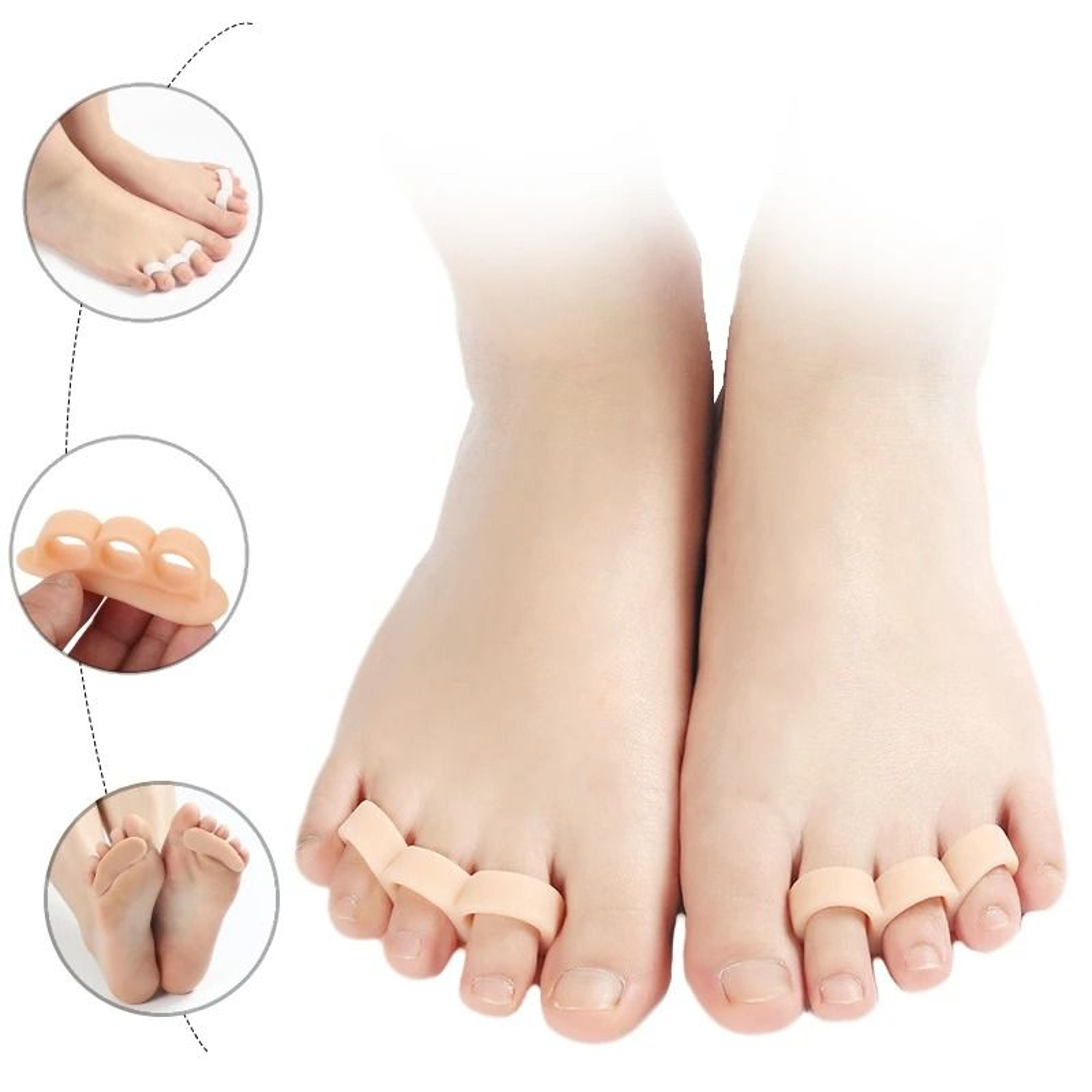 Silicone Toe Separator Support Pads For Hammer Toe And Bunion Alignment 4