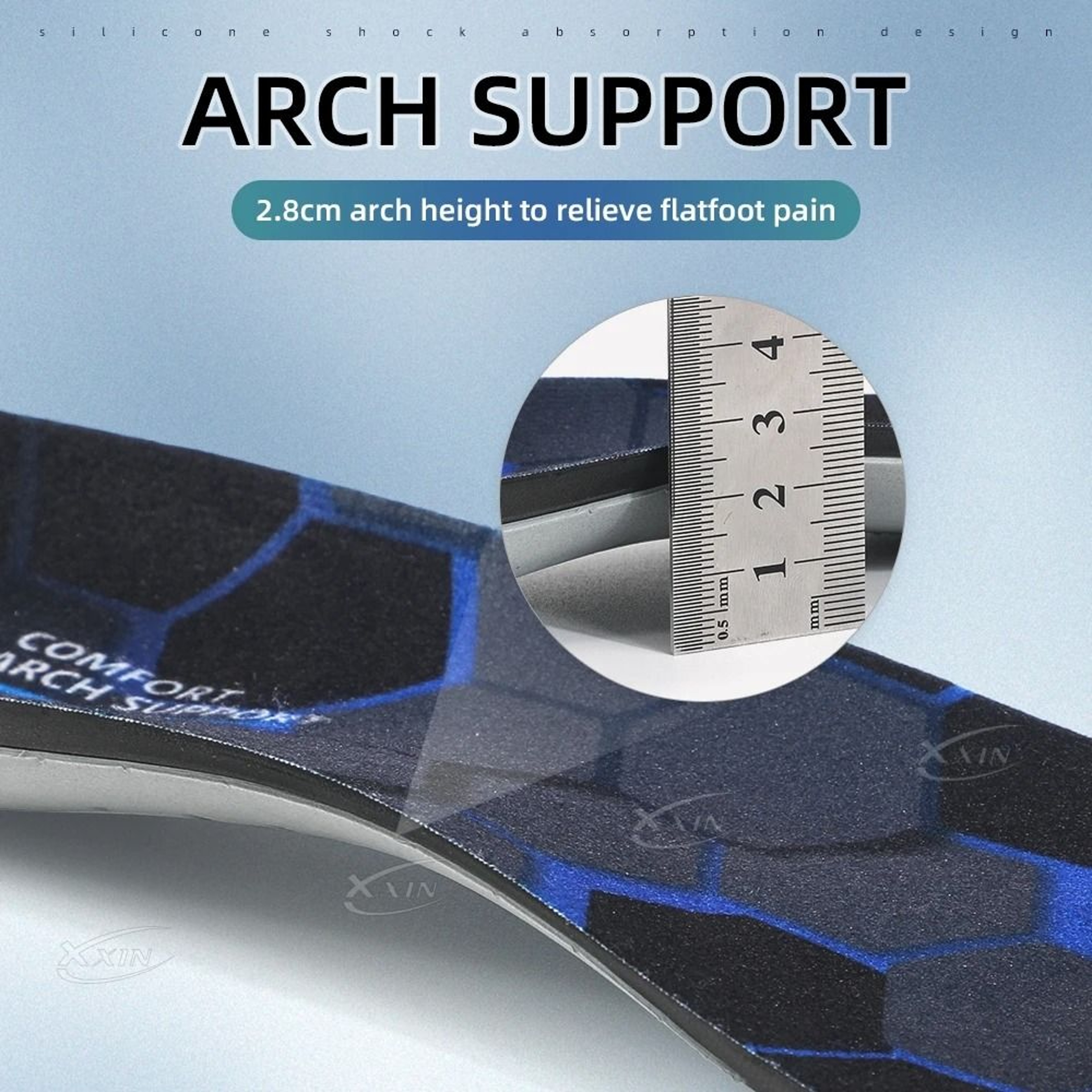 Lightweight EVA Arch Support Insoles For Running And Sports Shoes 3