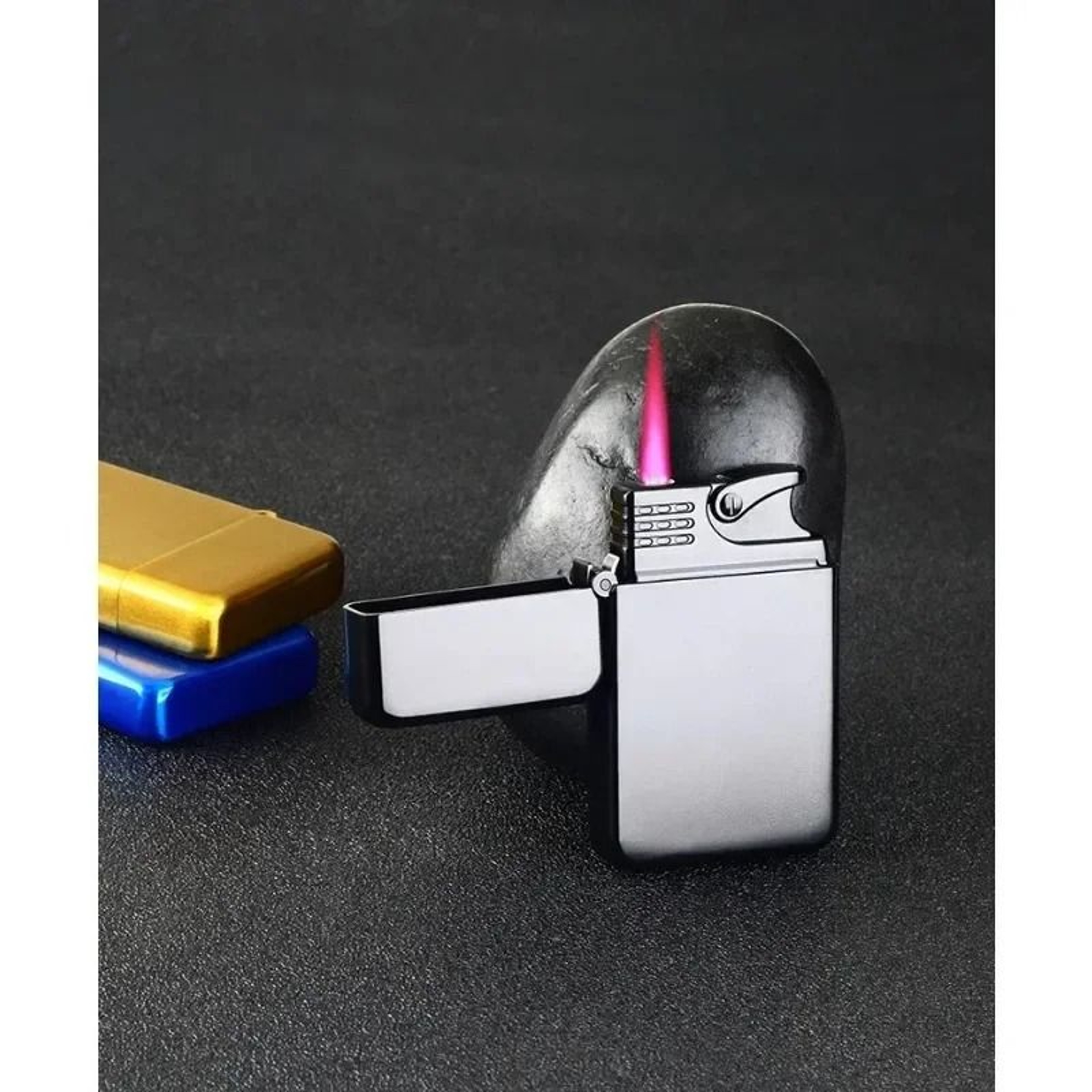 Electroplated Metal Windproof Lighter With Dragon Design 3