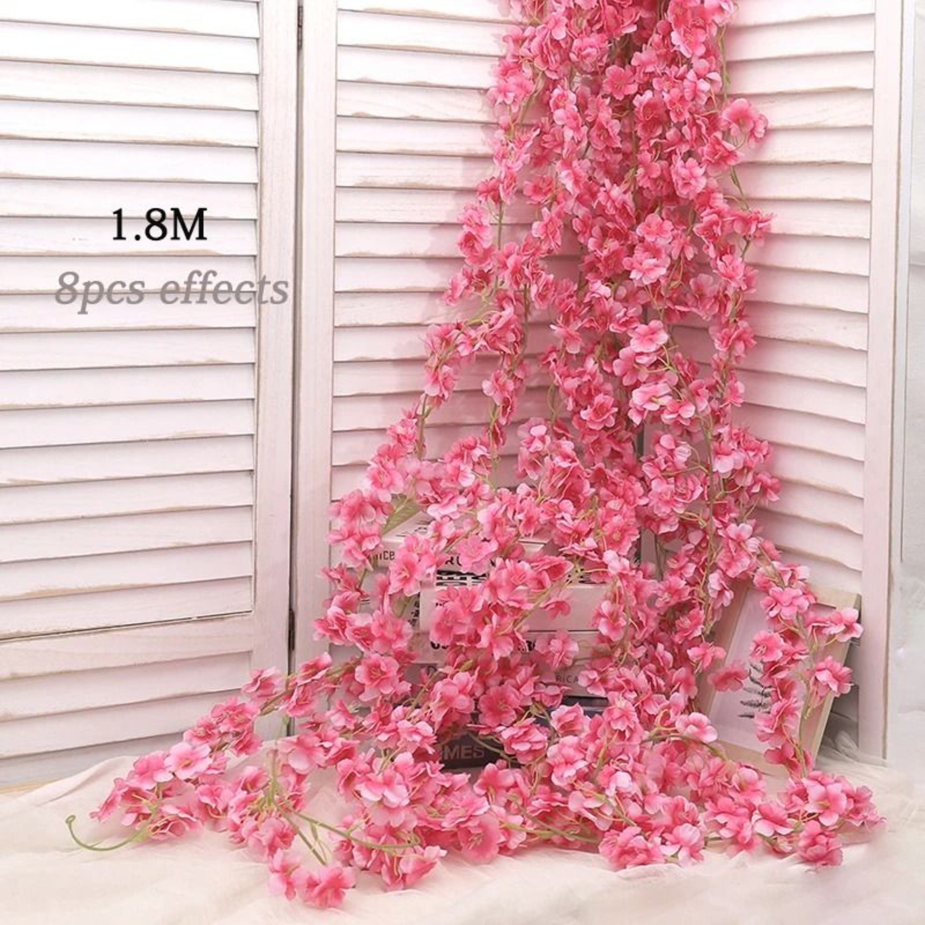 Artificial Sakura Flower Vine Hanging Floral Garland For Home And Wedding Decor 13