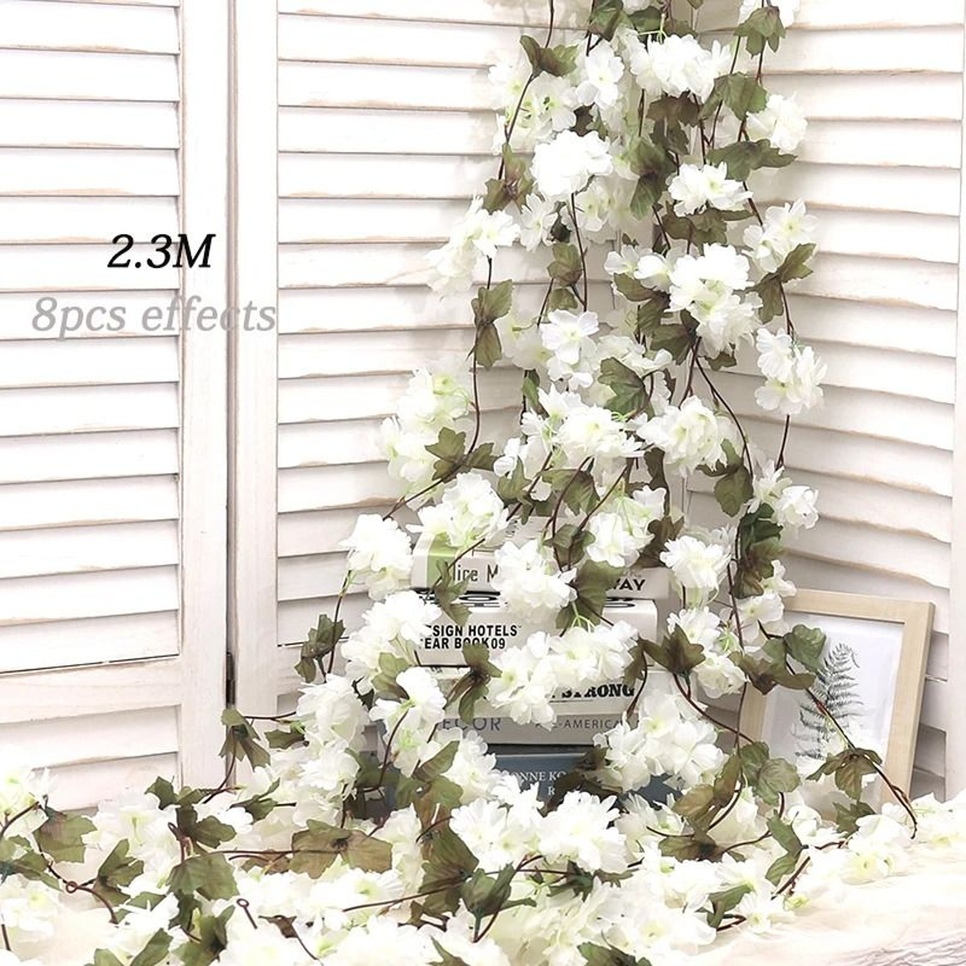 Artificial Sakura Flower Vine Hanging Floral Garland For Home And Wedding Decor 7