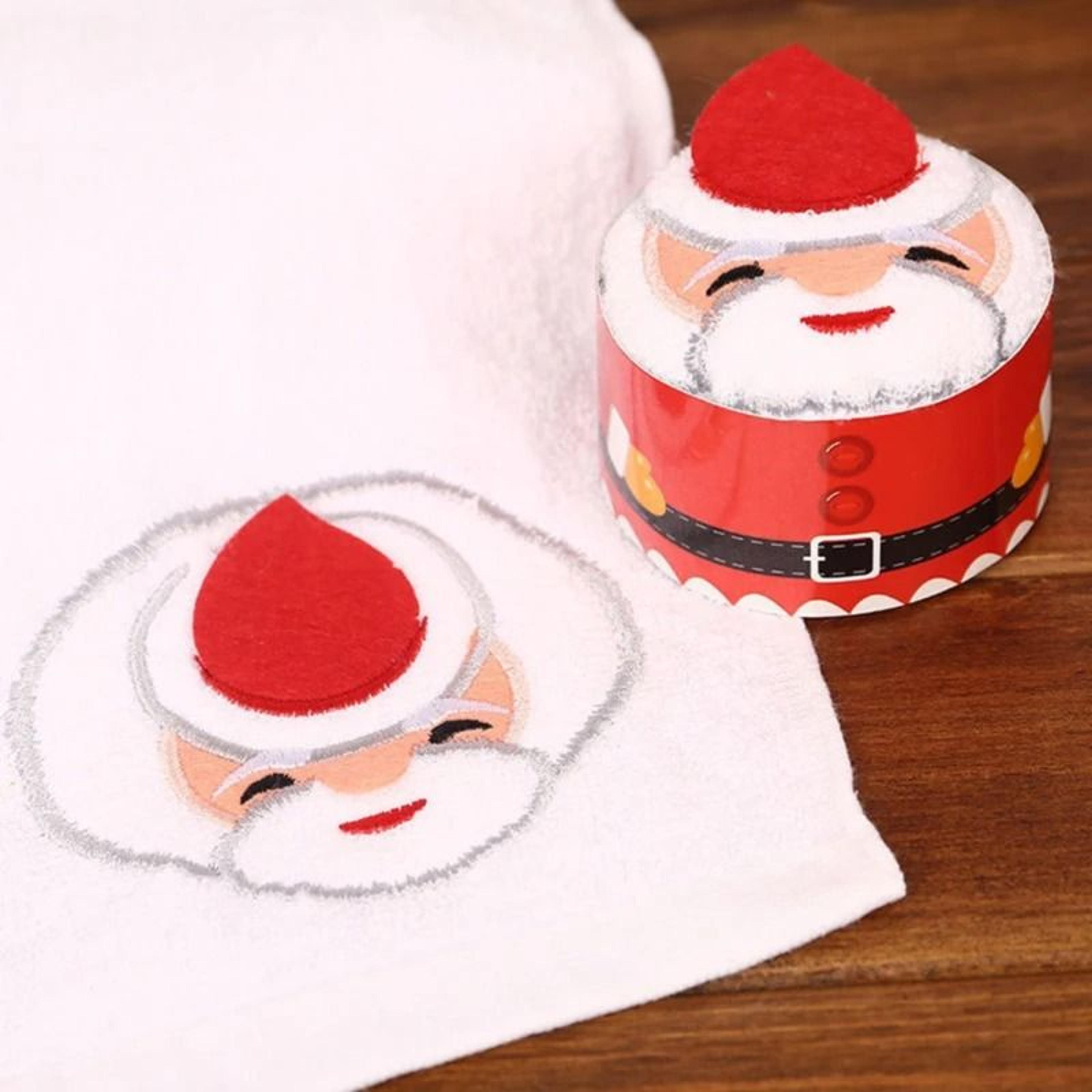 Christmas Soft Santa Hand Towel For Holiday Bathroom And Home Use 3
