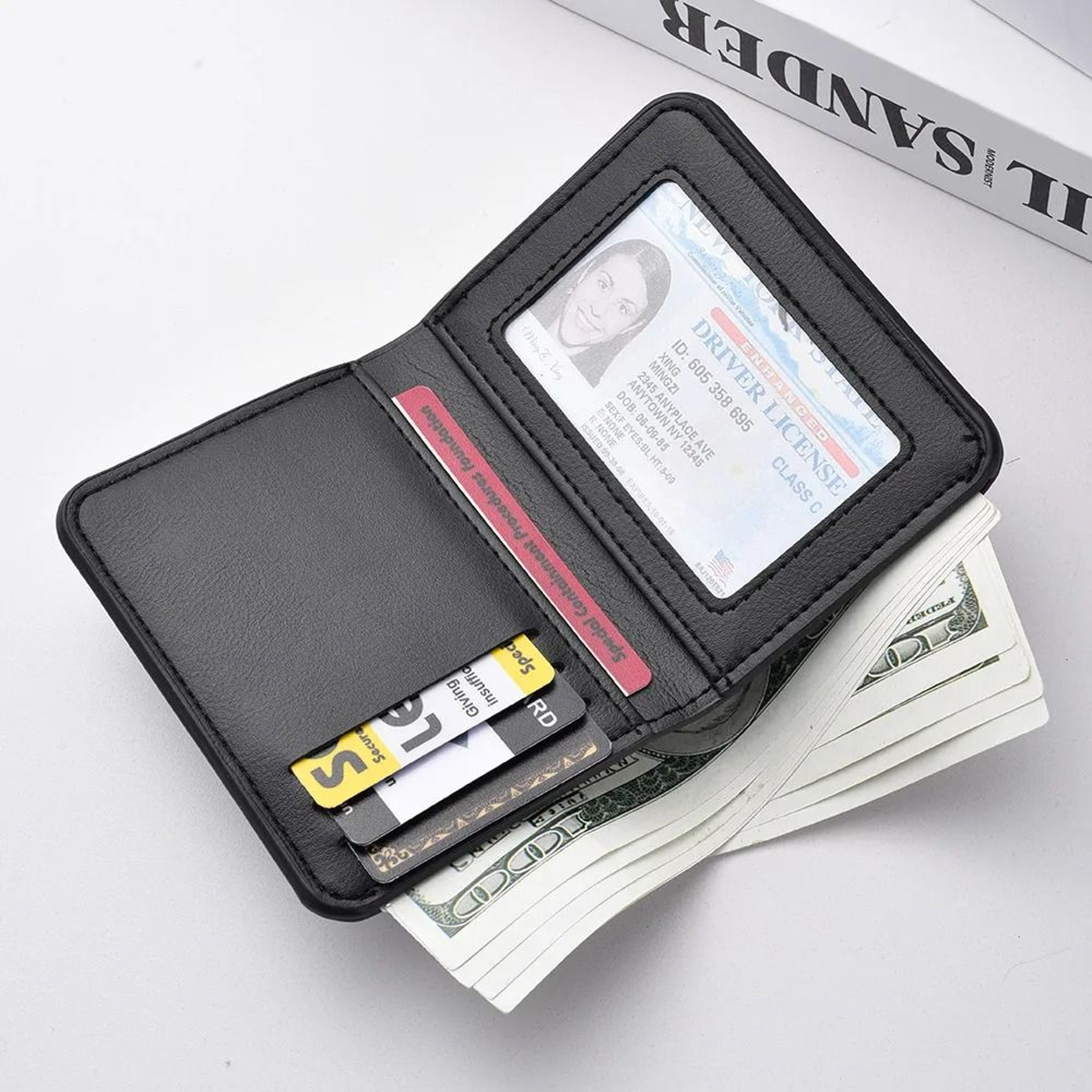 Ultra Thin Mini Soft PU Leather Credit Card Wallet Holder 4