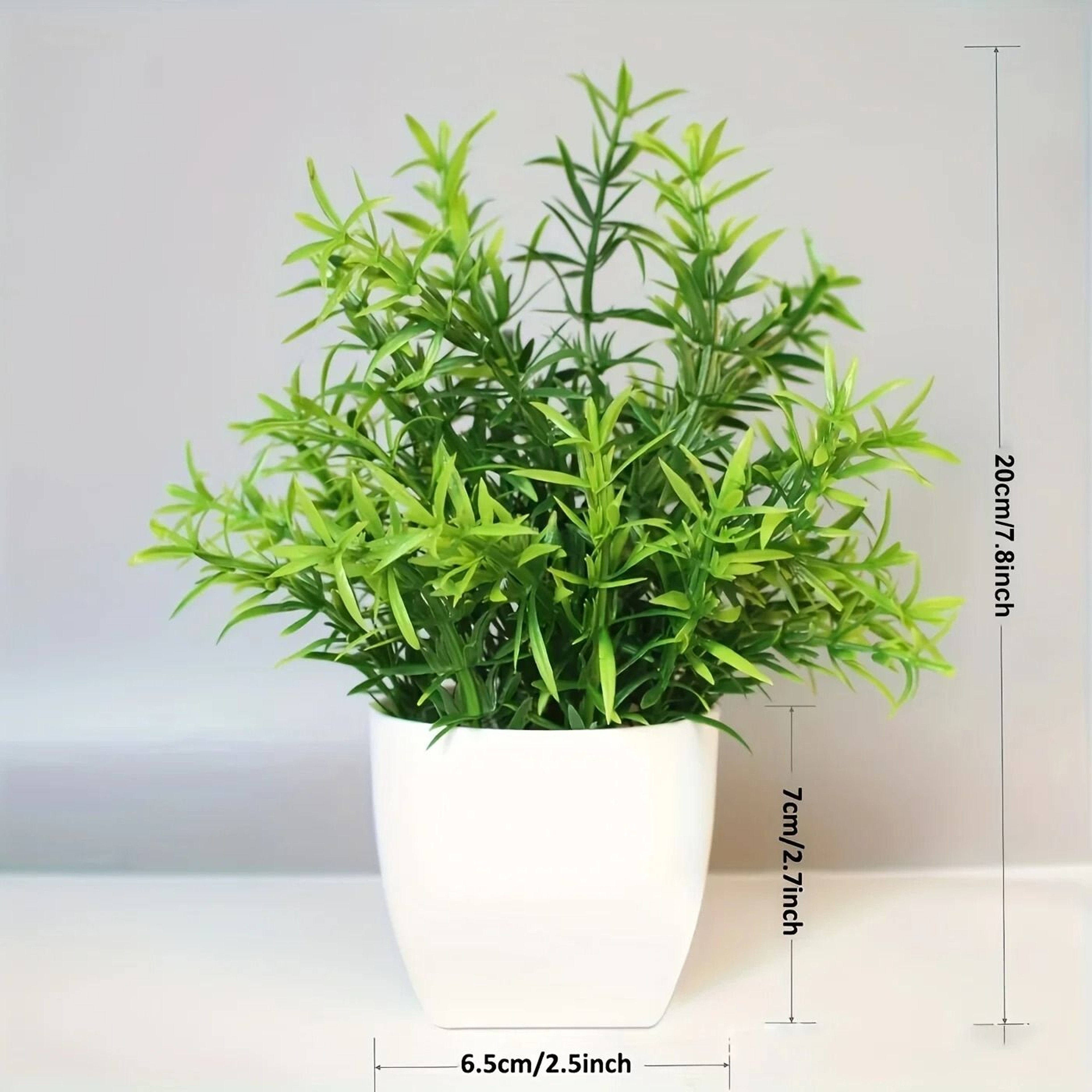 Artificial Potted Plant Desktop Home Office Shelf Decor 5