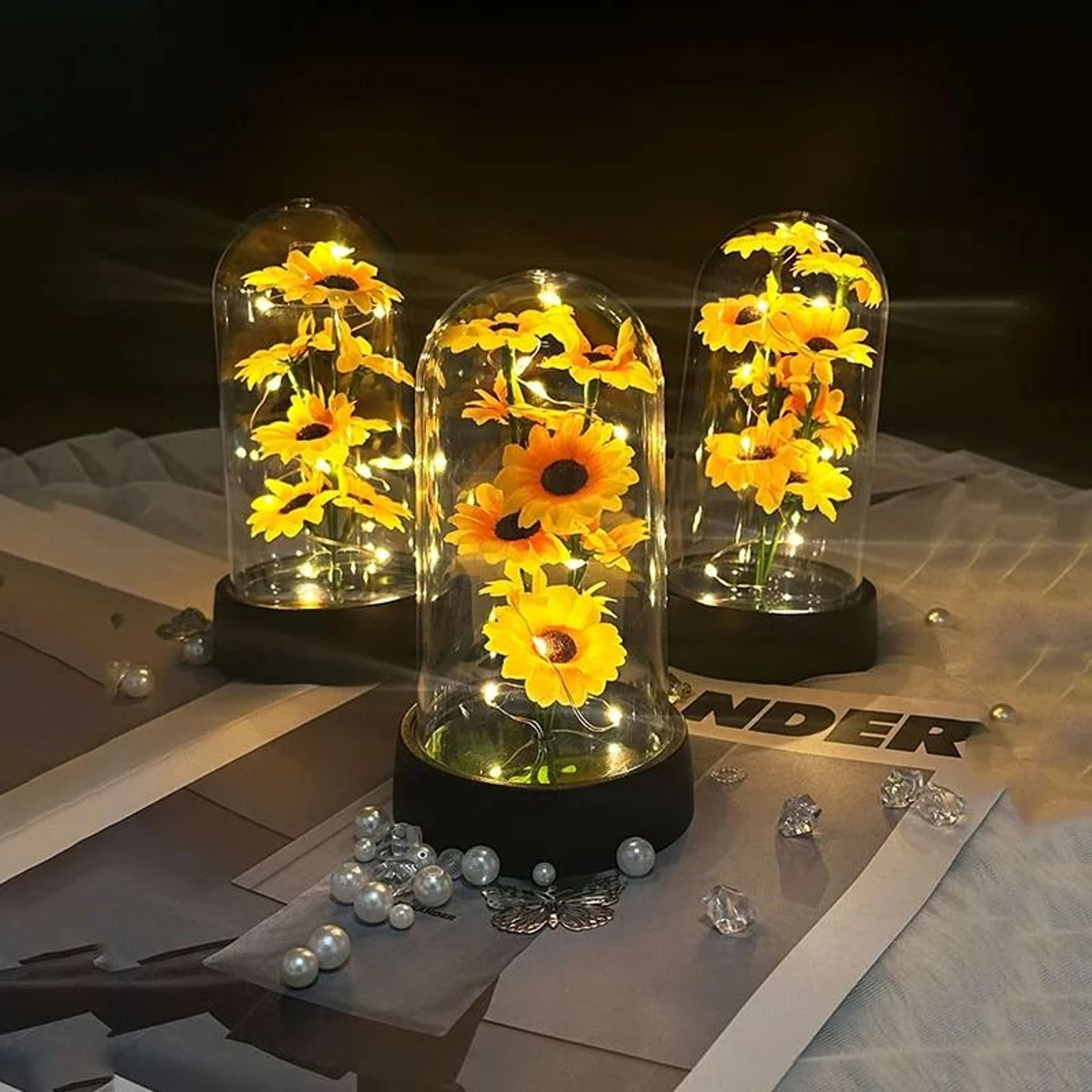 Sunflower Dome Light Gift For Home Decor And Special Occasions 0