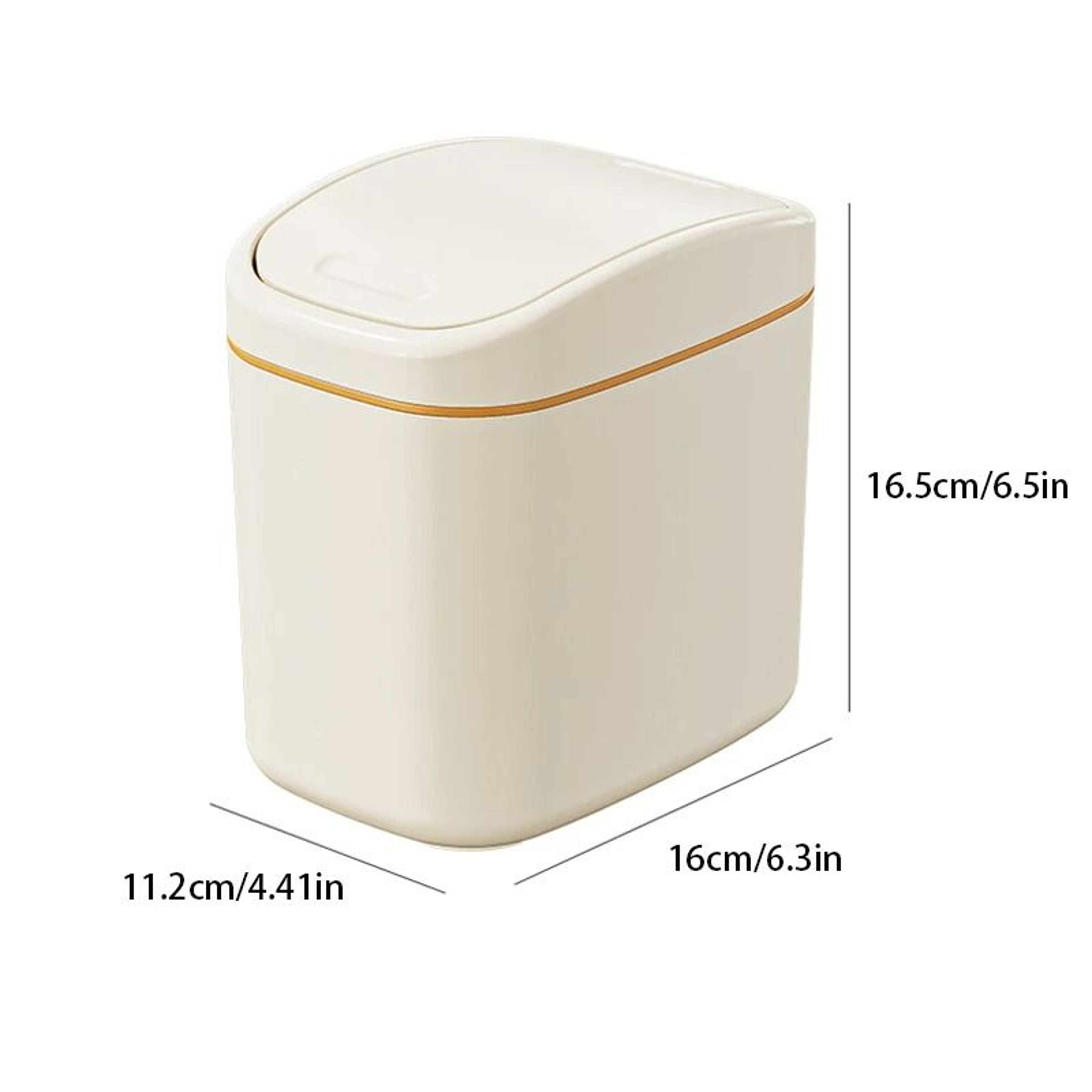 Desktop Trash Can Small Mini Garbage Can With Shake Cover For Home And Office 5