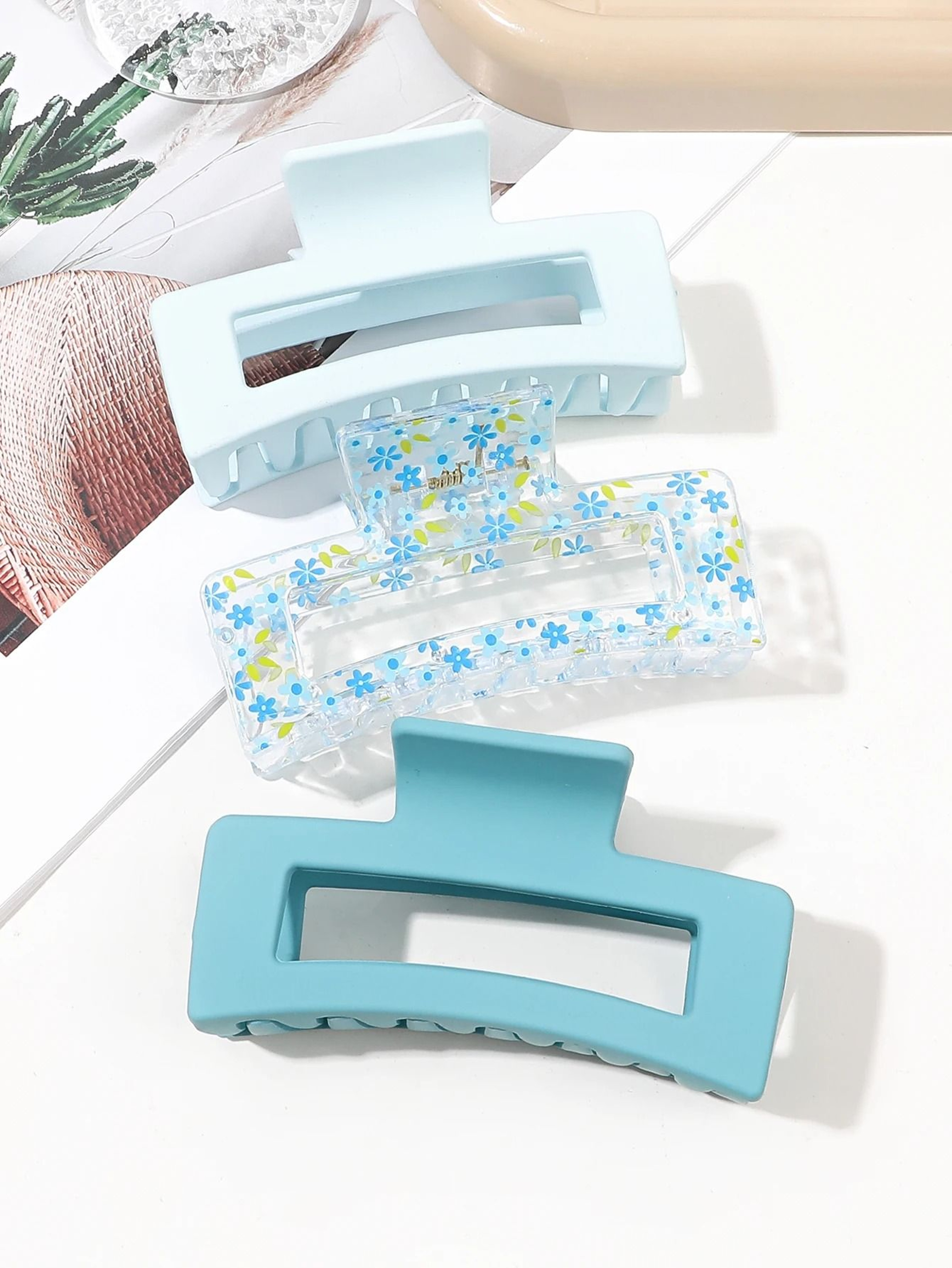 Medium Hair Claw Clips Strong Hold Matte Square Clips For Women And Girls 1