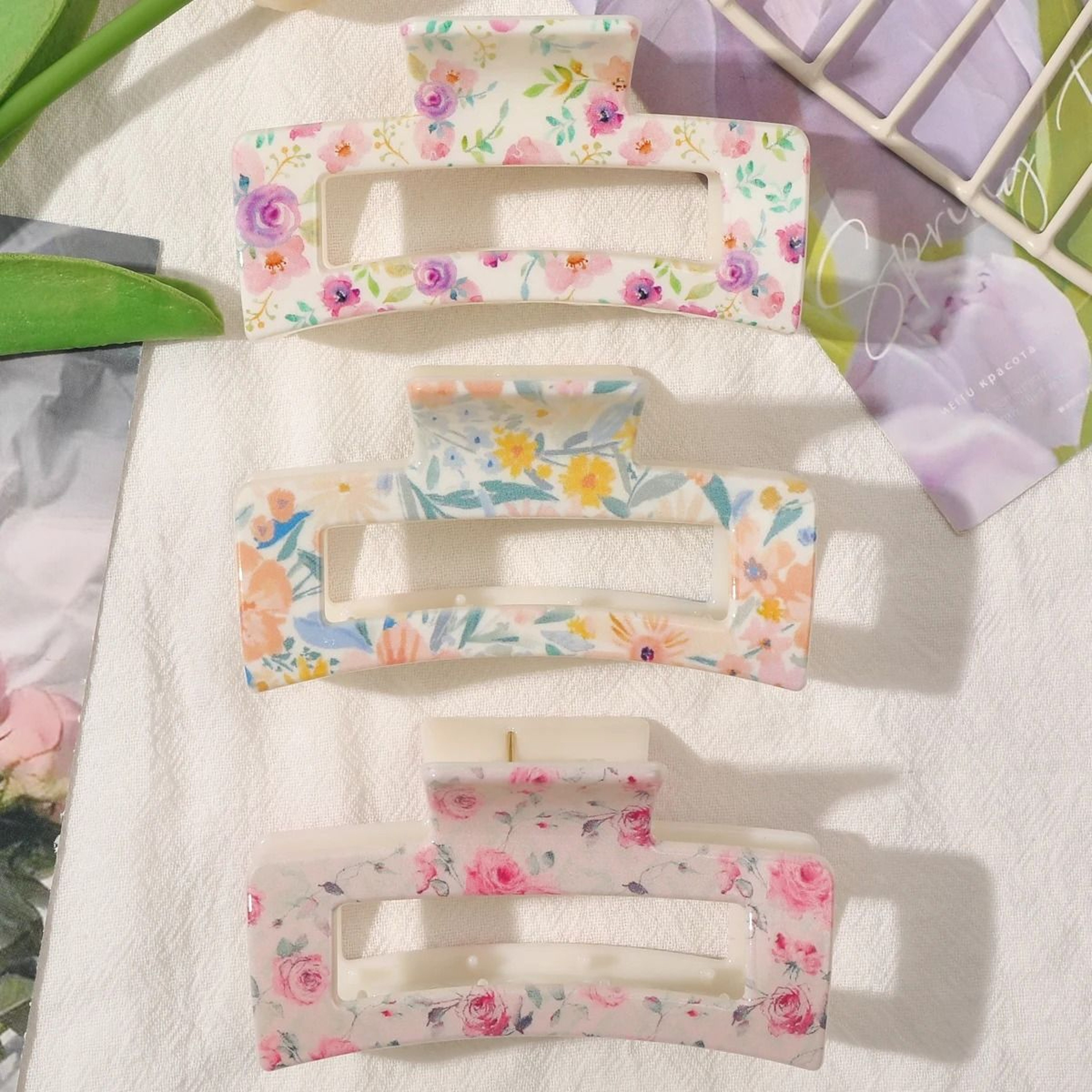 Medium Hair Claw Clips Strong Hold Matte Square Clips For Women And Girls 23