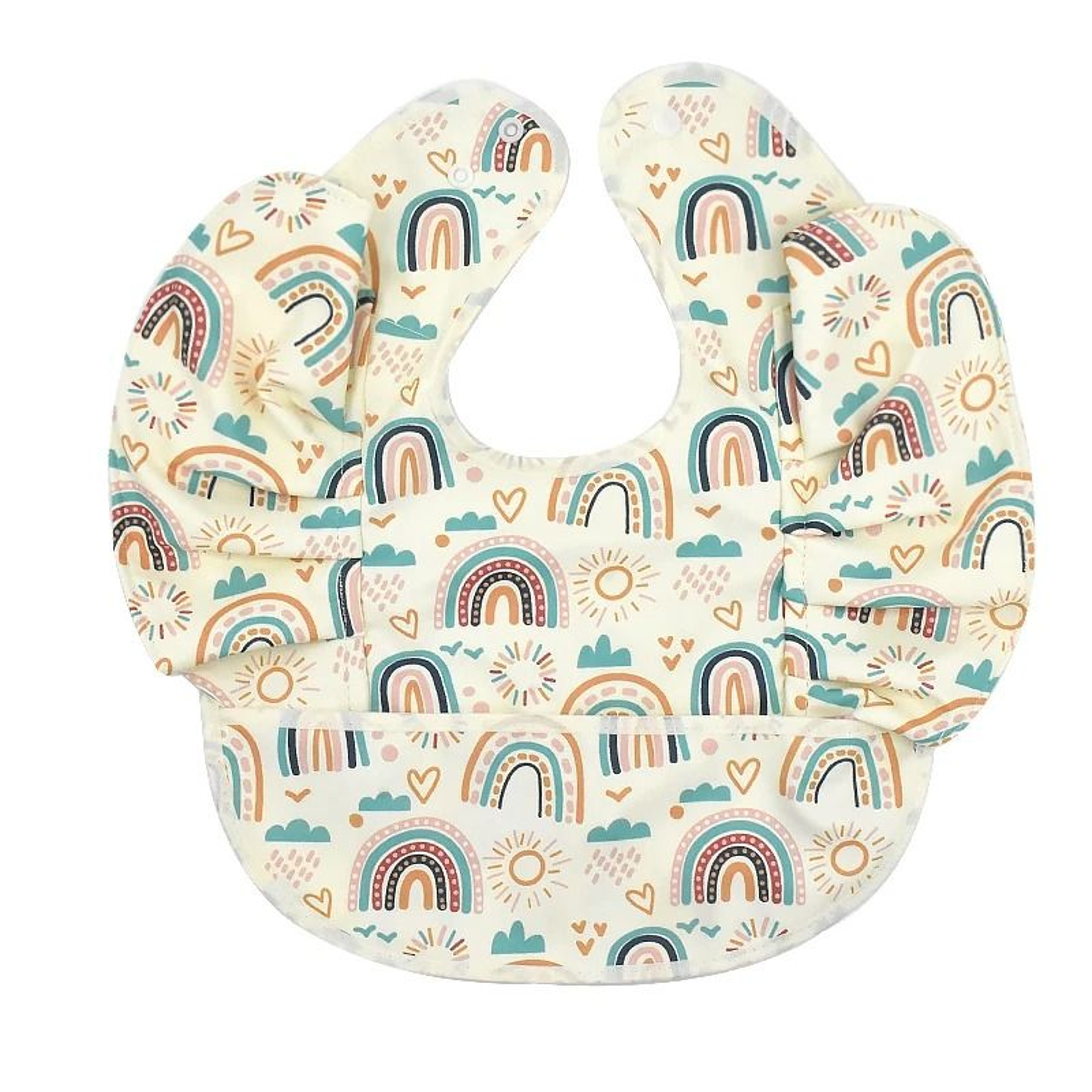 INS Nordic Style Baby Bibs Waterproof Short Sleeve With Pocket Feeding Bib 10
