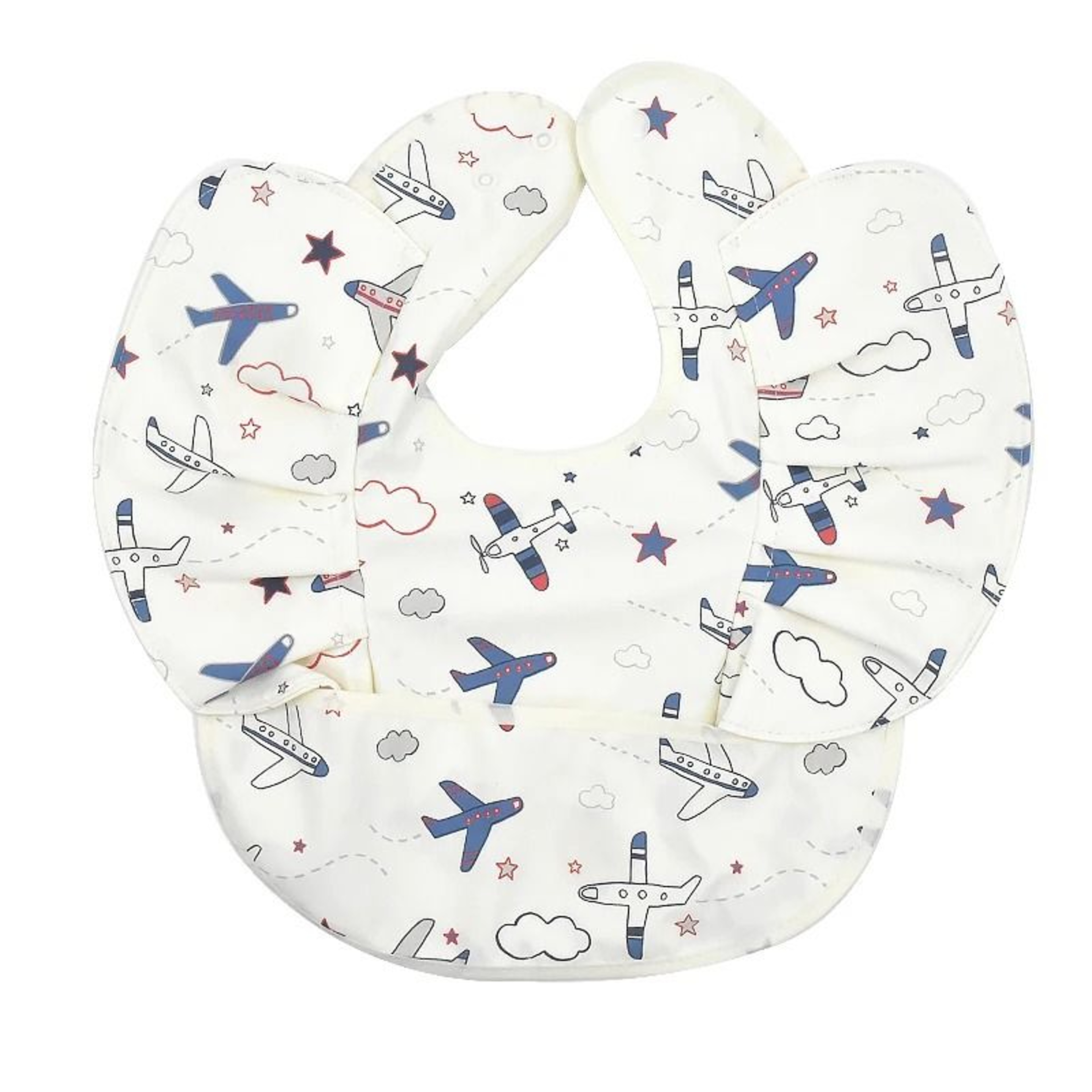 INS Nordic Style Baby Bibs Waterproof Short Sleeve With Pocket Feeding Bib 12