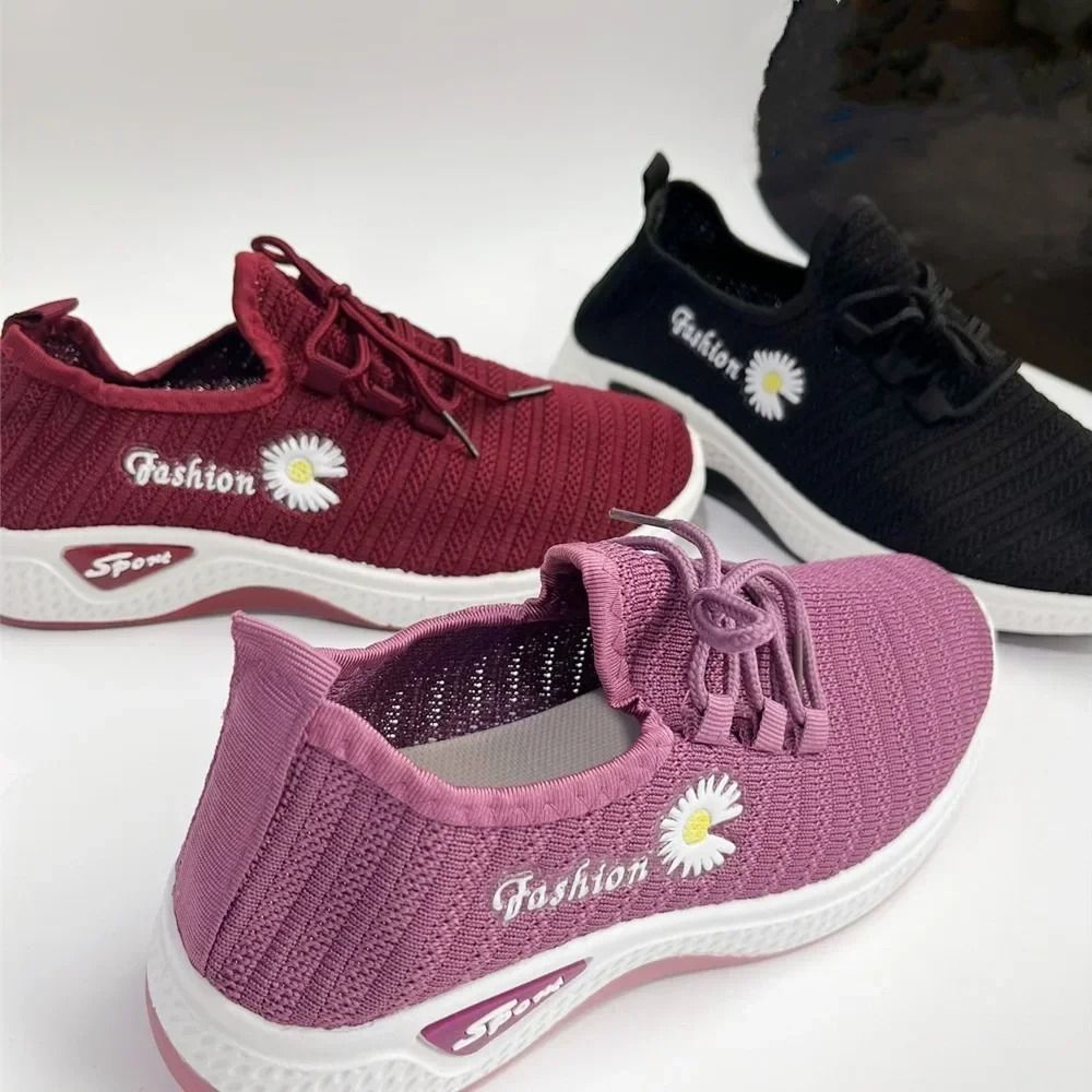 Women Running Shoes Breathable Soft Sole Casual Net Sneakers 2