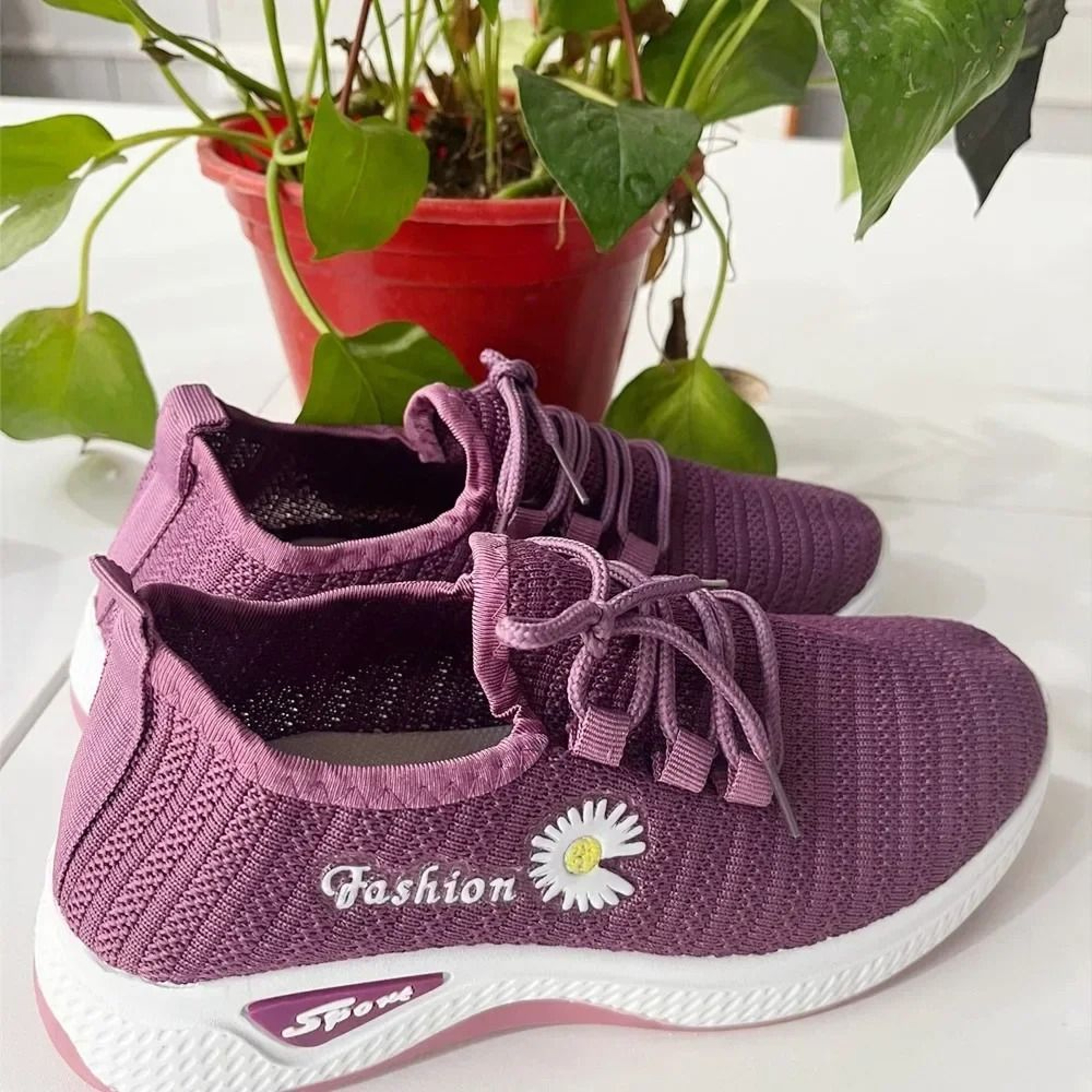 Women Running Shoes Breathable Soft Sole Casual Net Sneakers 4