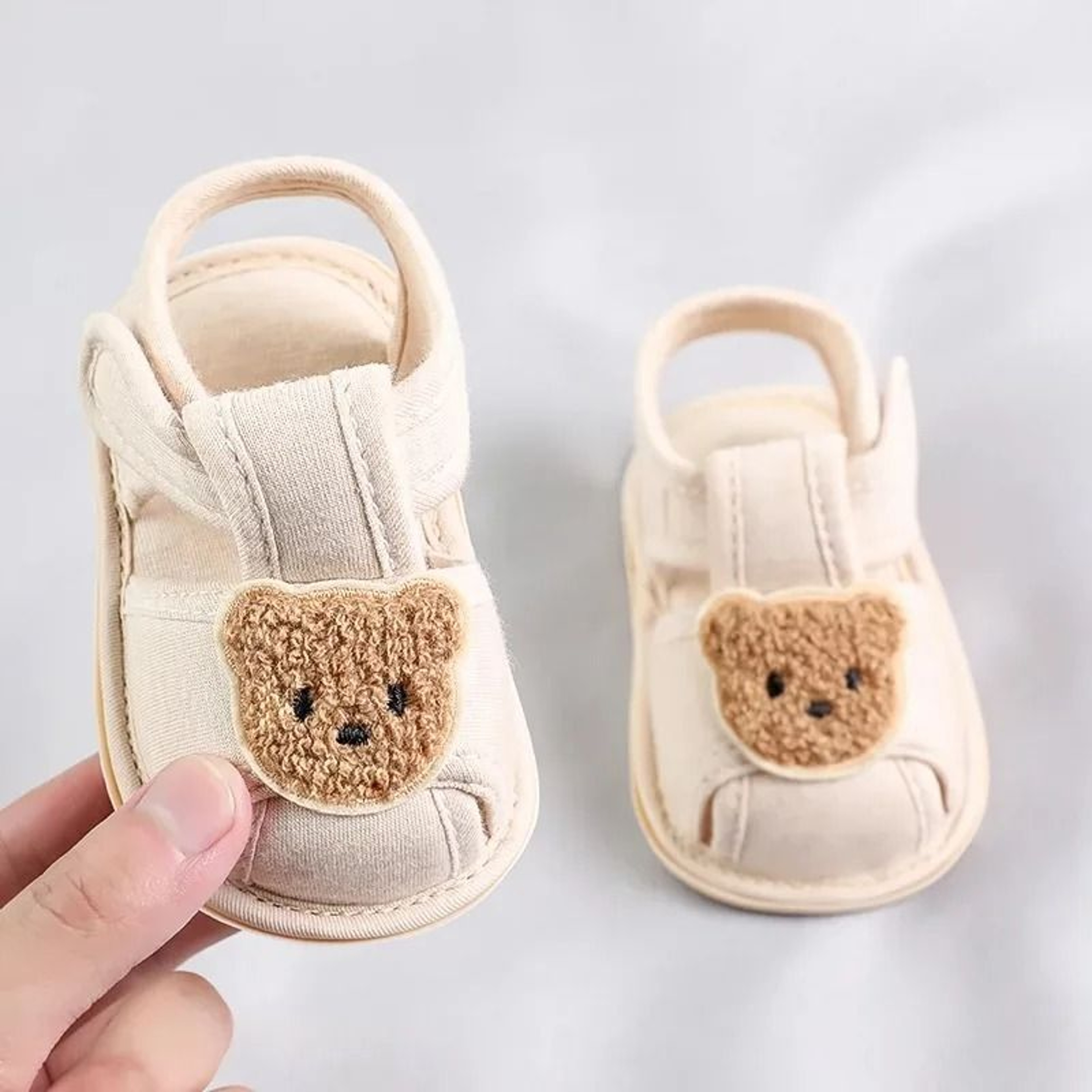 Cute Bear Soft Sole Baby Sandals Anti Kick First Step Shoes 0
