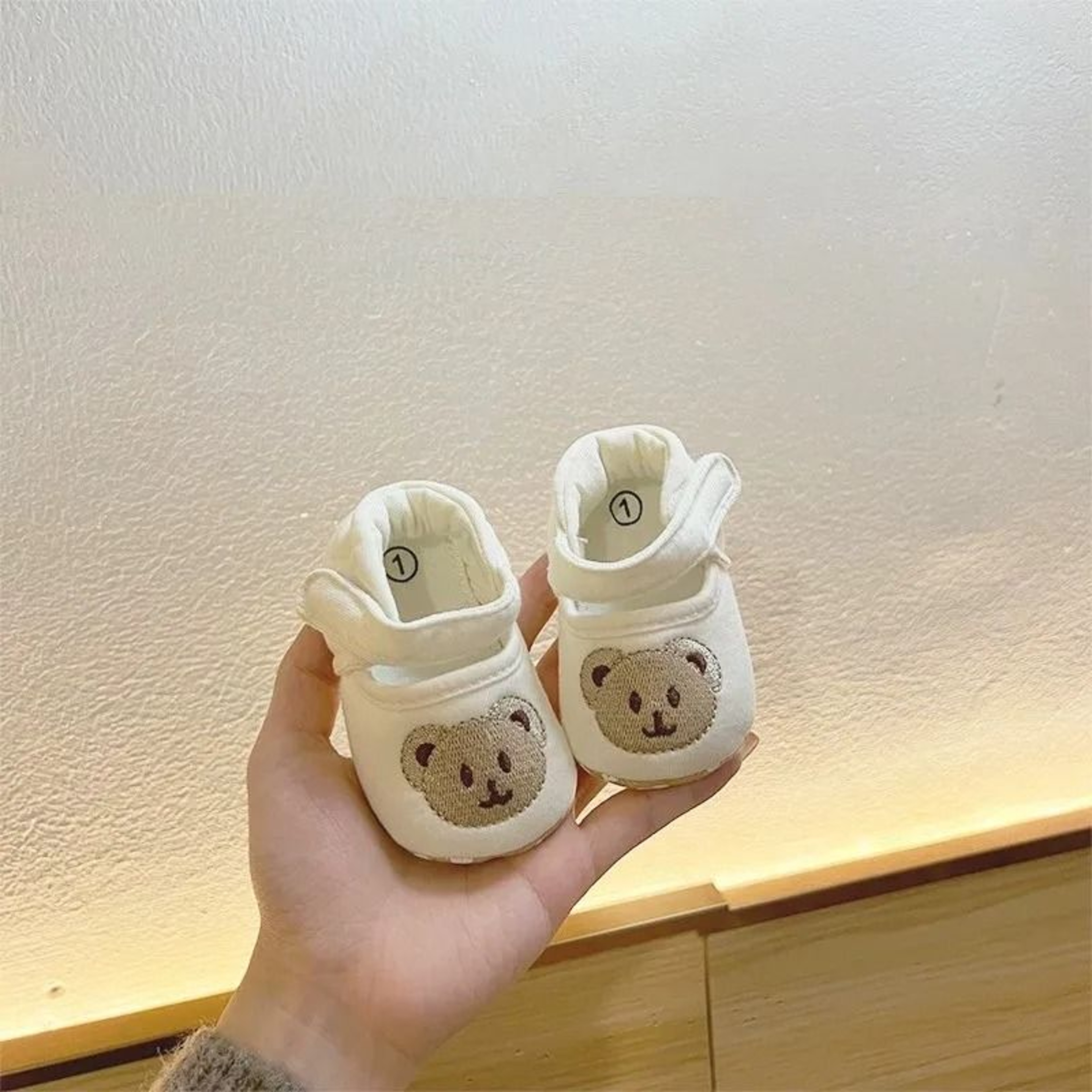 Cute Bear Soft Sole Baby Sandals Anti Kick First Step Shoes 9