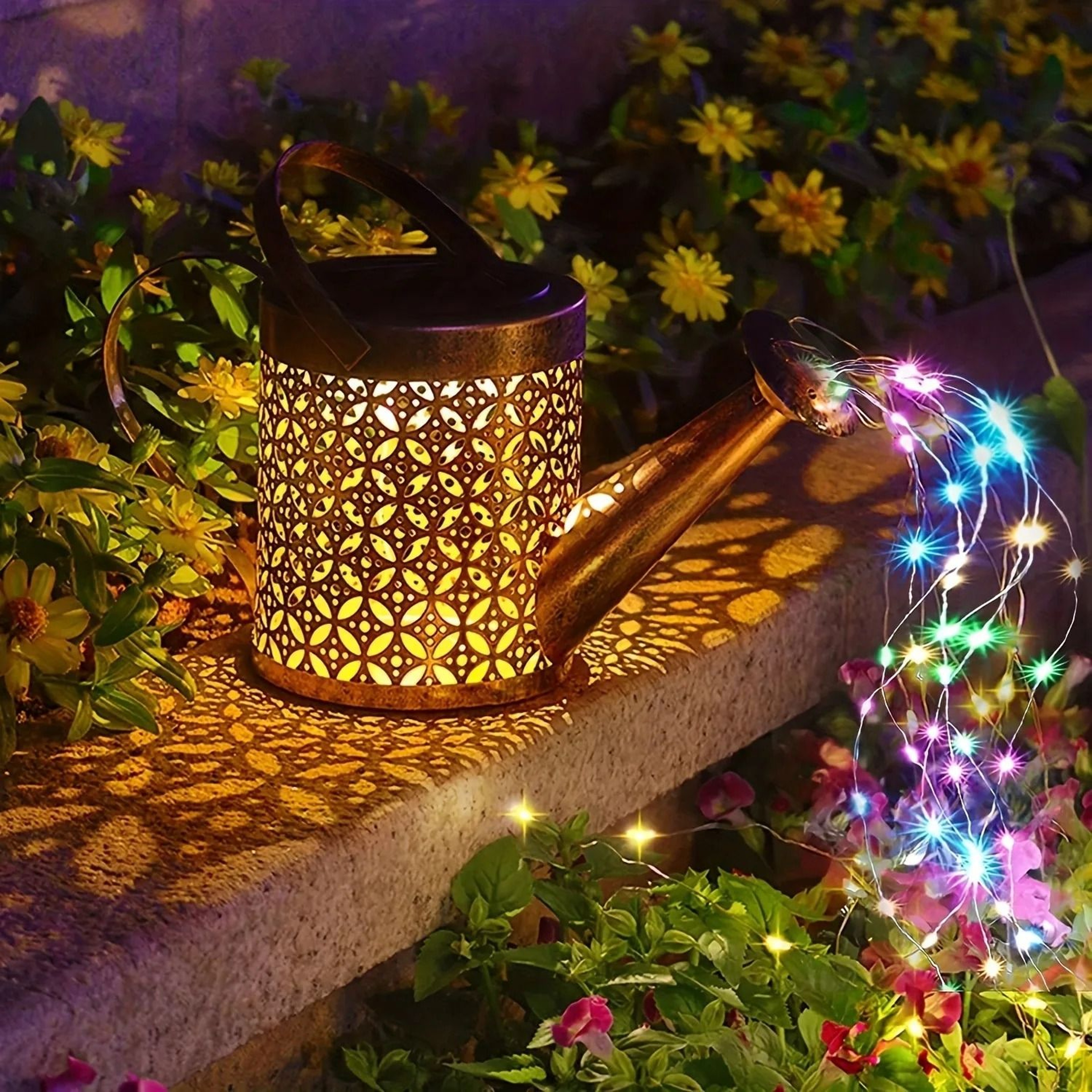 Iron Solar Lantern Outdoor Decorative Pathway Garden Light 14