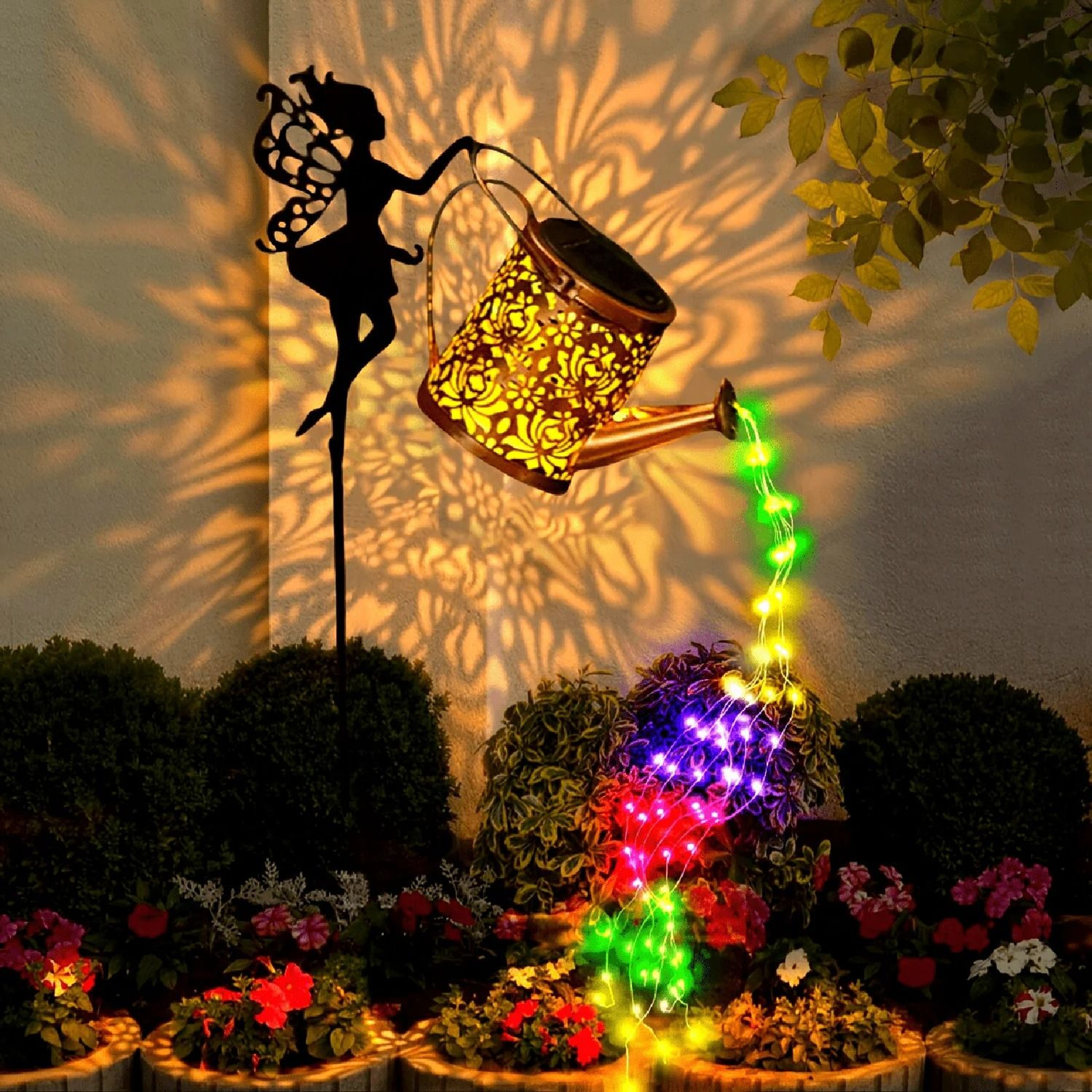 Iron Solar Lantern Outdoor Decorative Pathway Garden Light 16