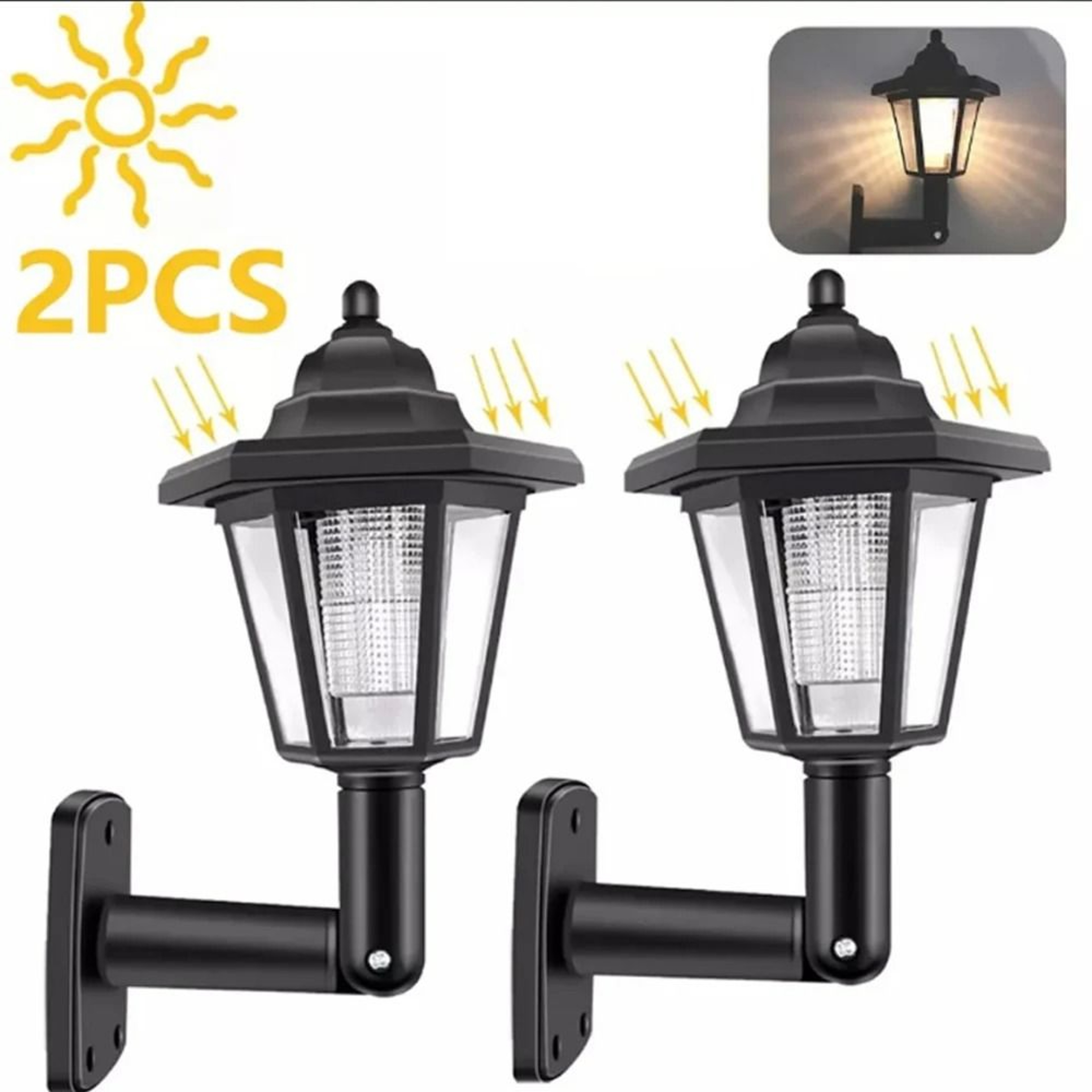 Outdoor Solar Garden Street Light With LED Wall Or Ground Mount 8
