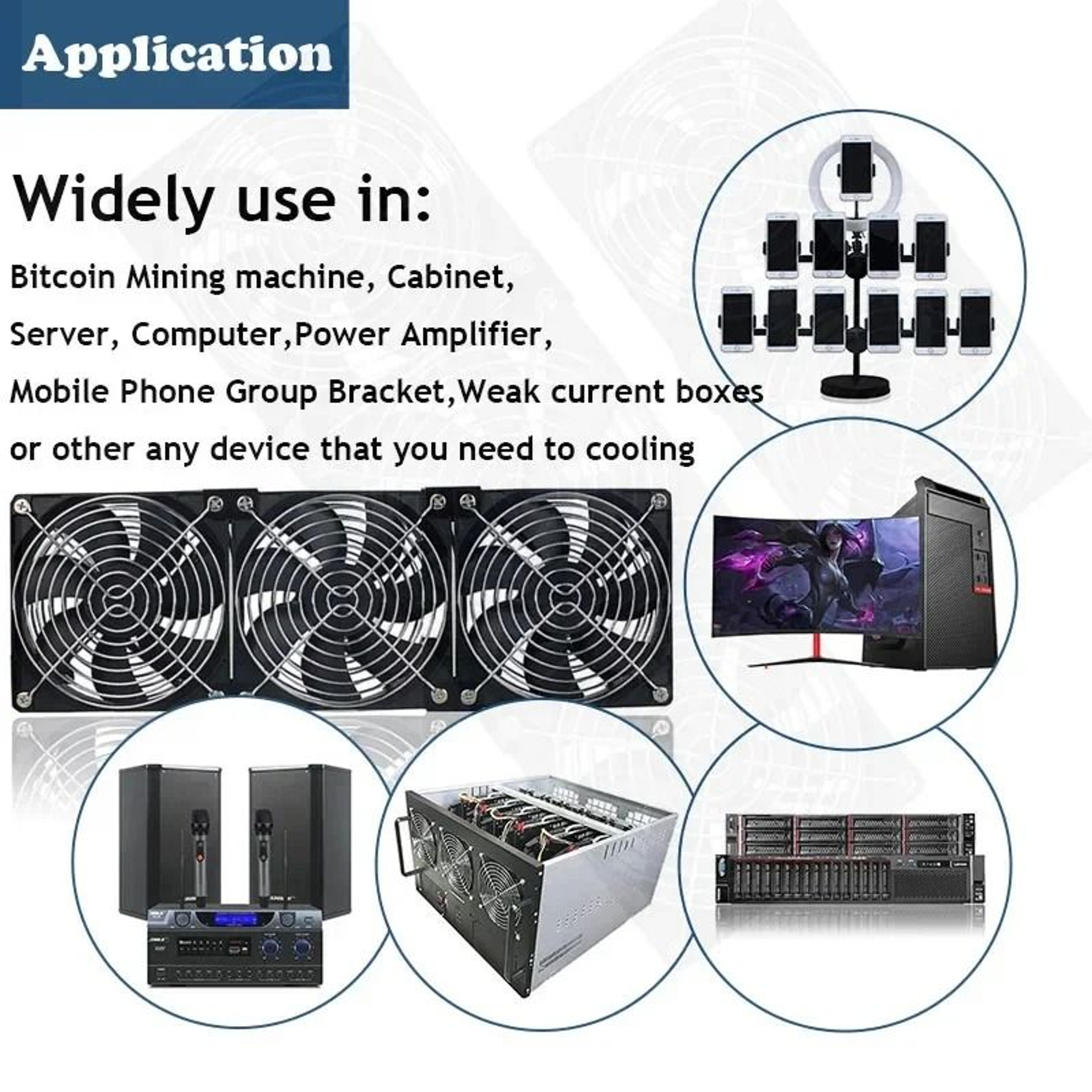 12cm Exhaust Cooling Fan With Adjustable Controller For Bathroom Workstations And Server Cabinets 5