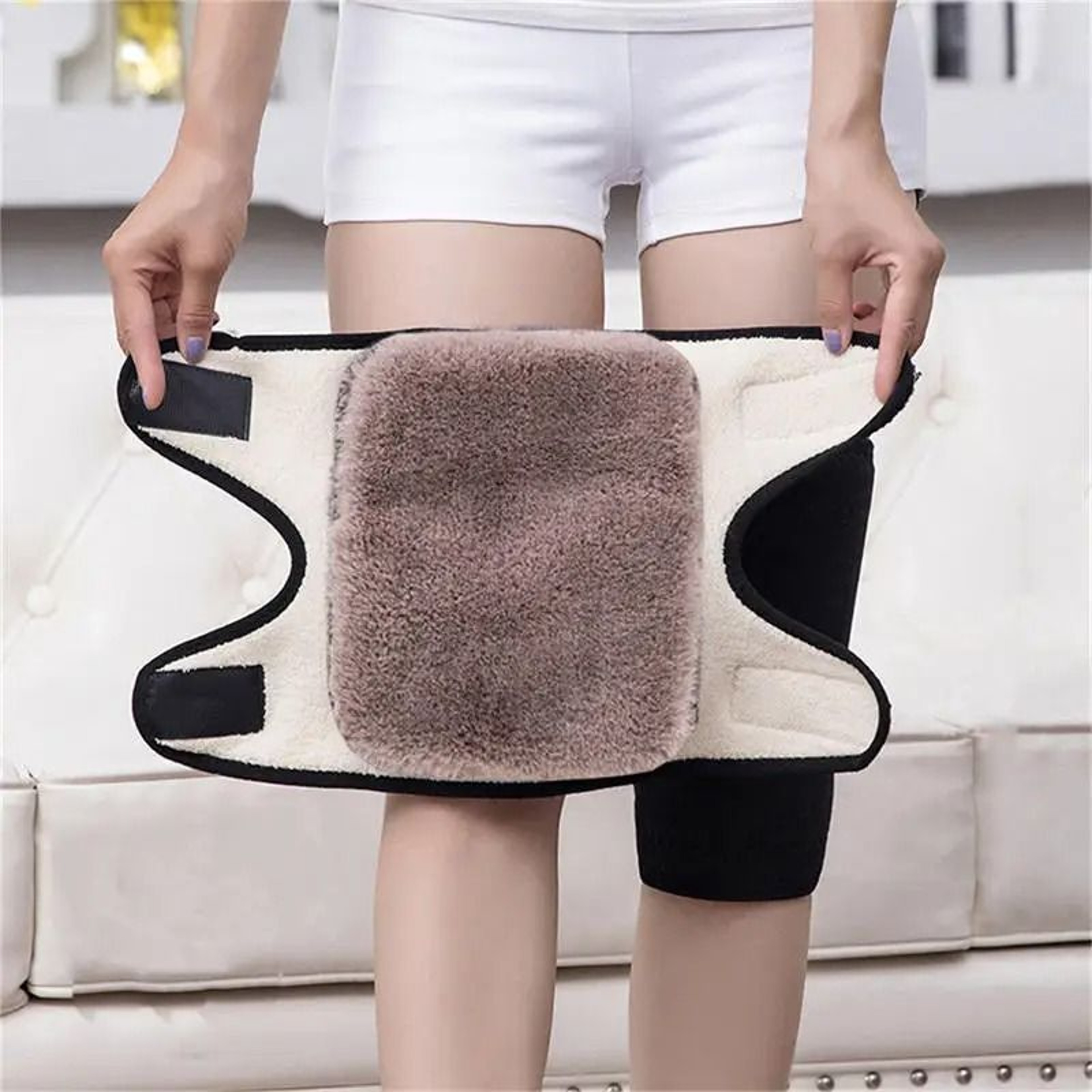 Winter Warm Knee Pads For Cold Relief And Joint Support With Soft Fur Lining 0