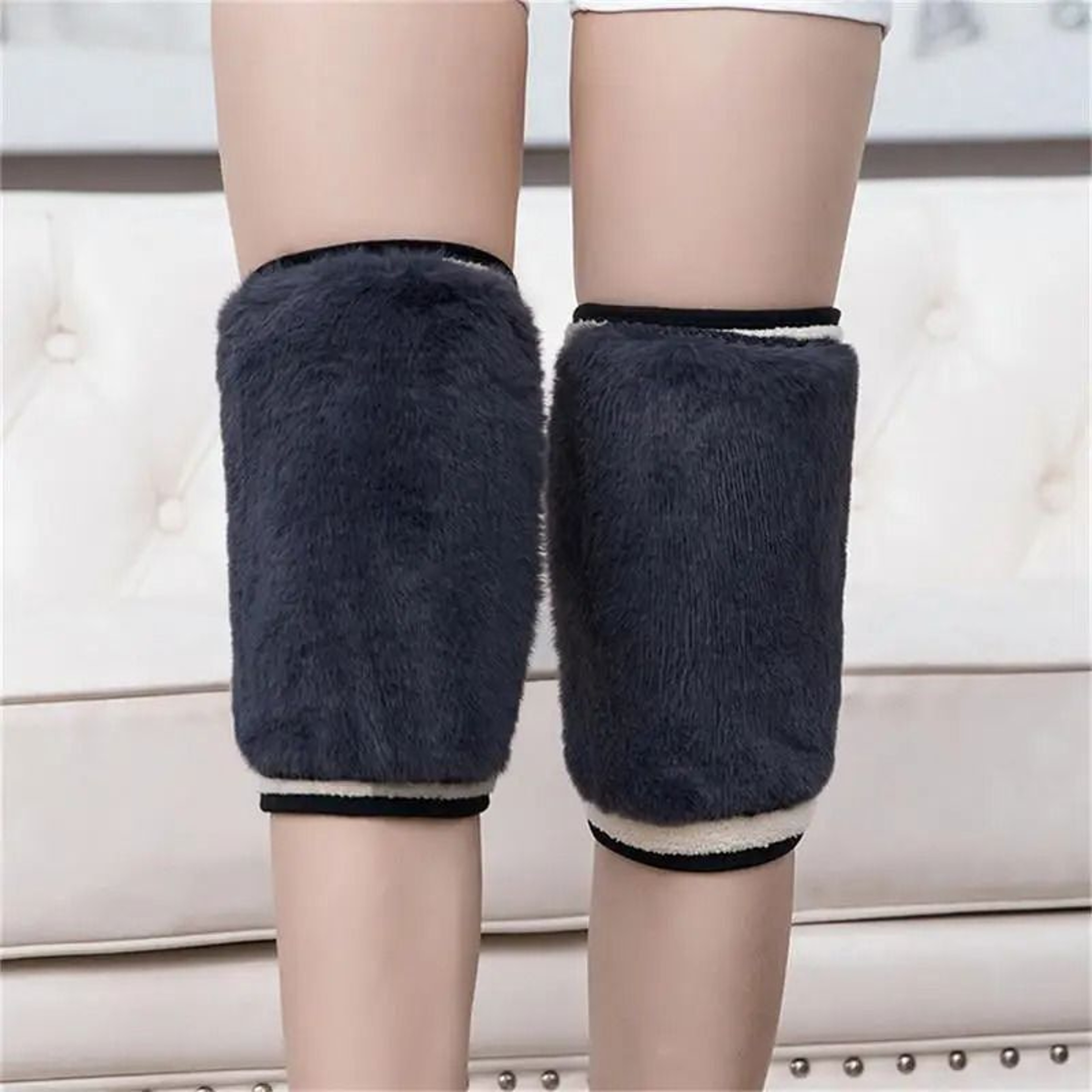 Winter Warm Knee Pads For Cold Relief And Joint Support With Soft Fur Lining 4
