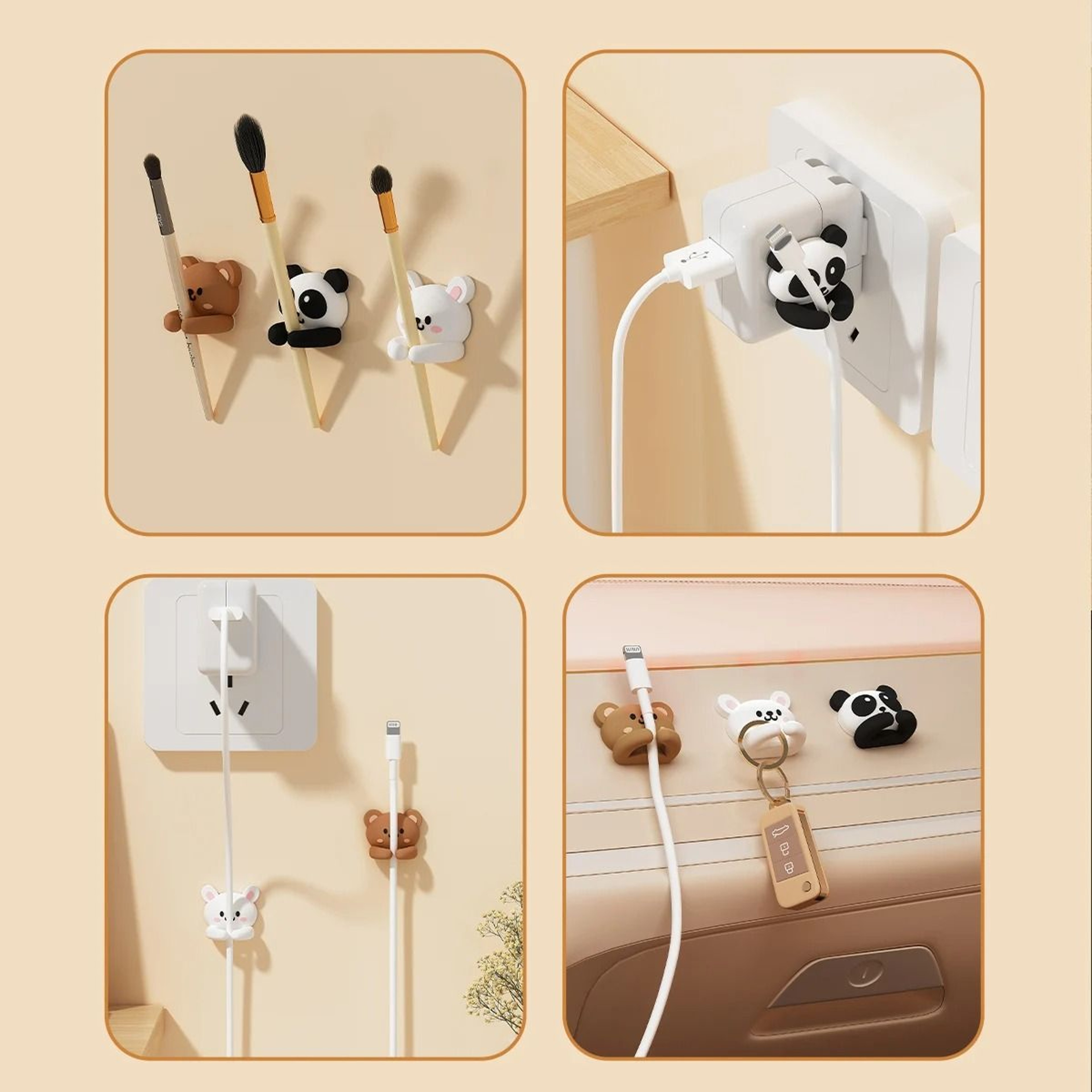 Cute Desktop Cable Organizer Clips For Cable Management SelfAdhesive Phone  Data Cord Holder 5