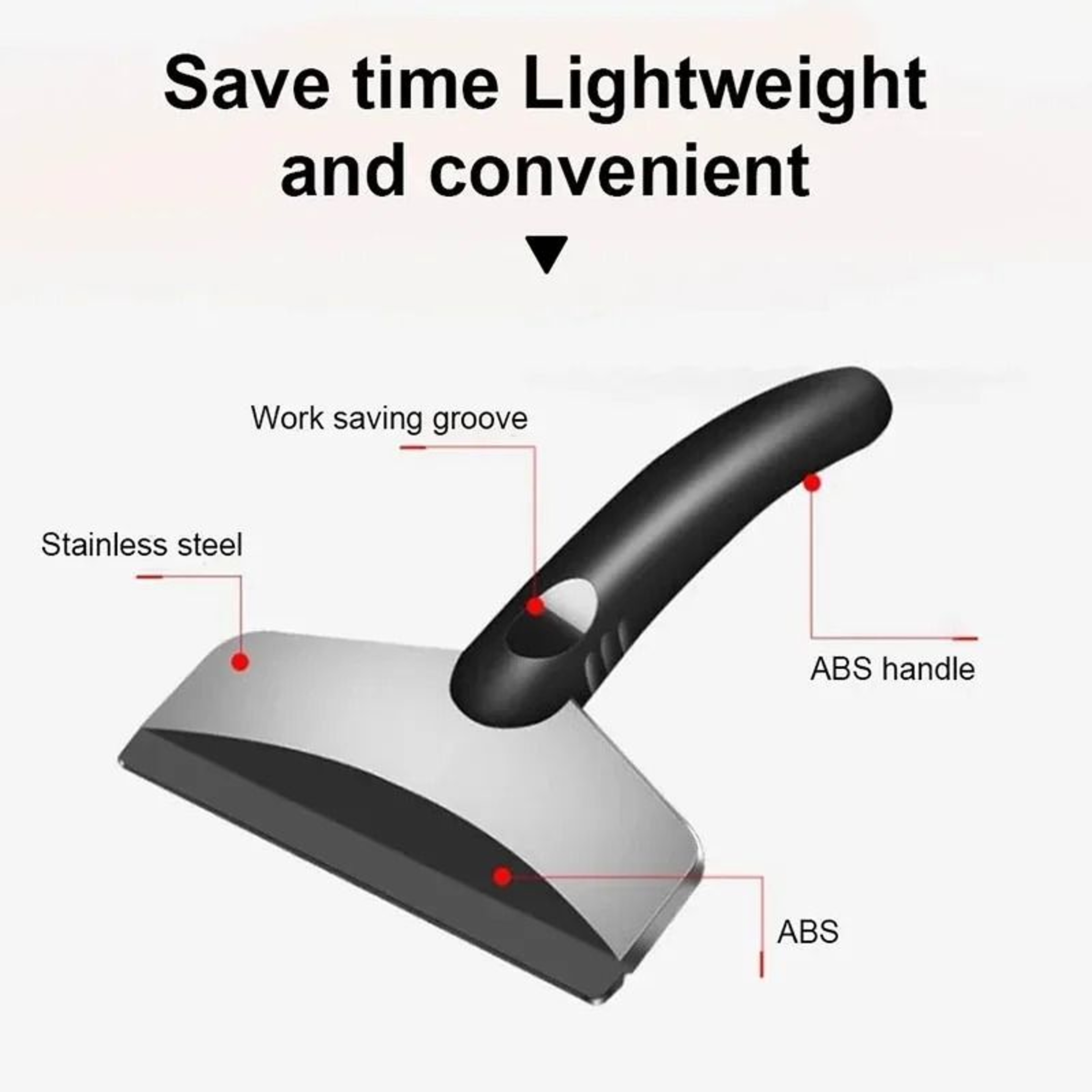 2Pcs Multifunction Car Snow Shovel Winter Windshield Defrosting Ice Scraper Tool 2