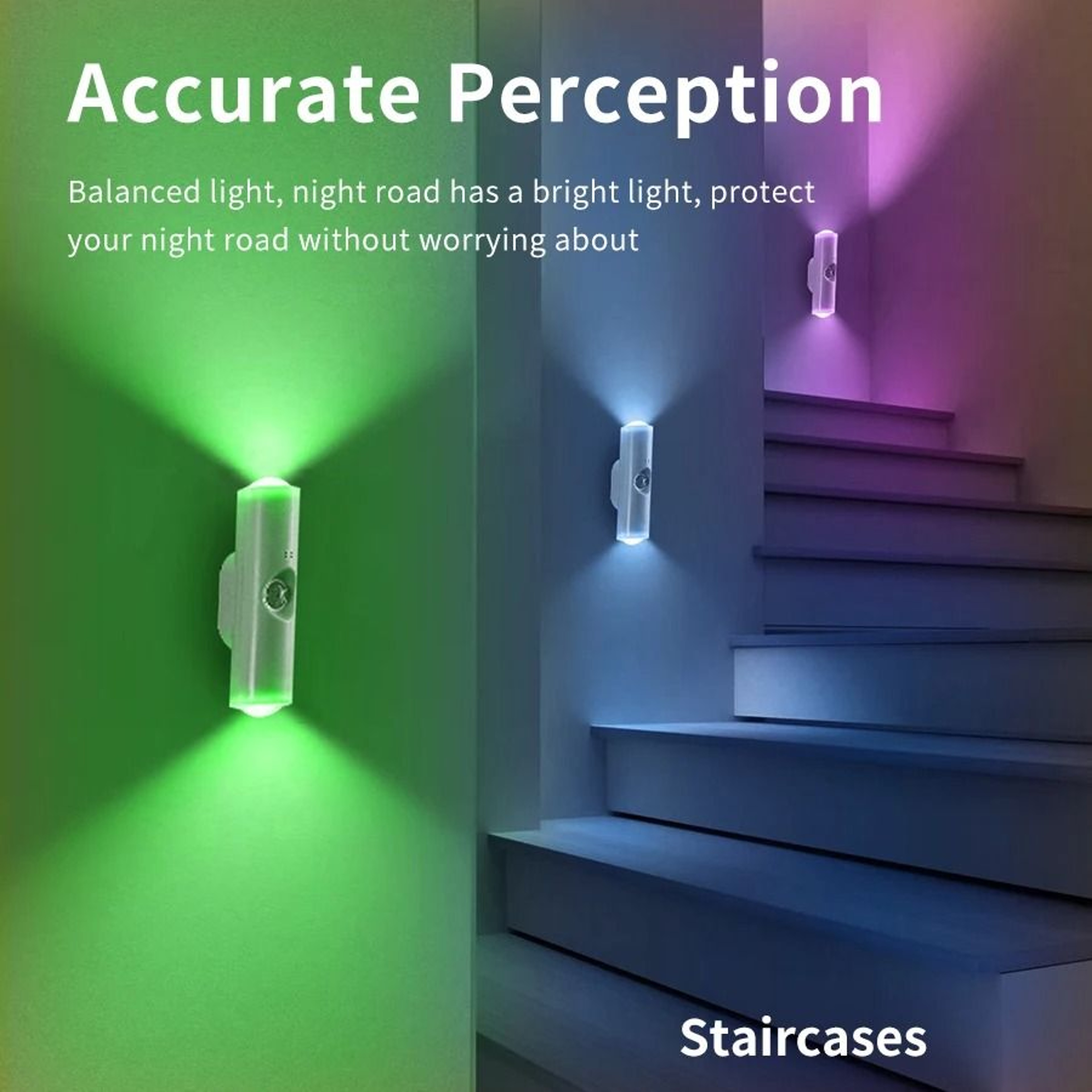LED Cabinet Light Motion Sensor Magnetic Rechargeable RGB Ambient Lamp 4